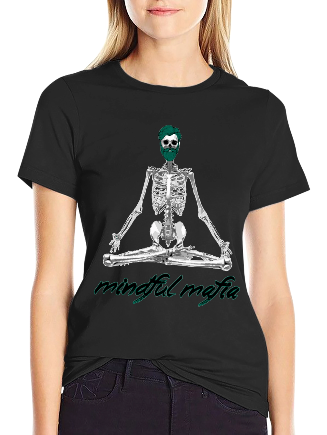 Mindful Mafia Skeleton Graphic Tee