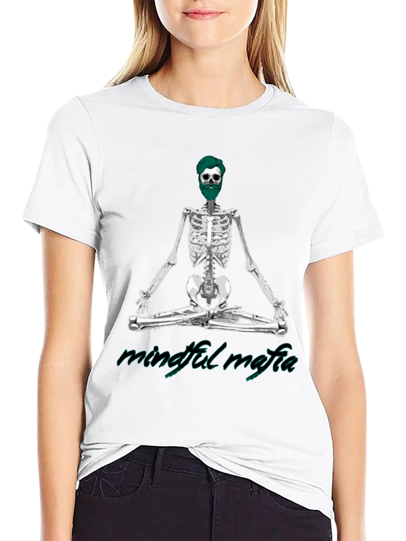 Mindful Mafia Skeleton Graphic Tee