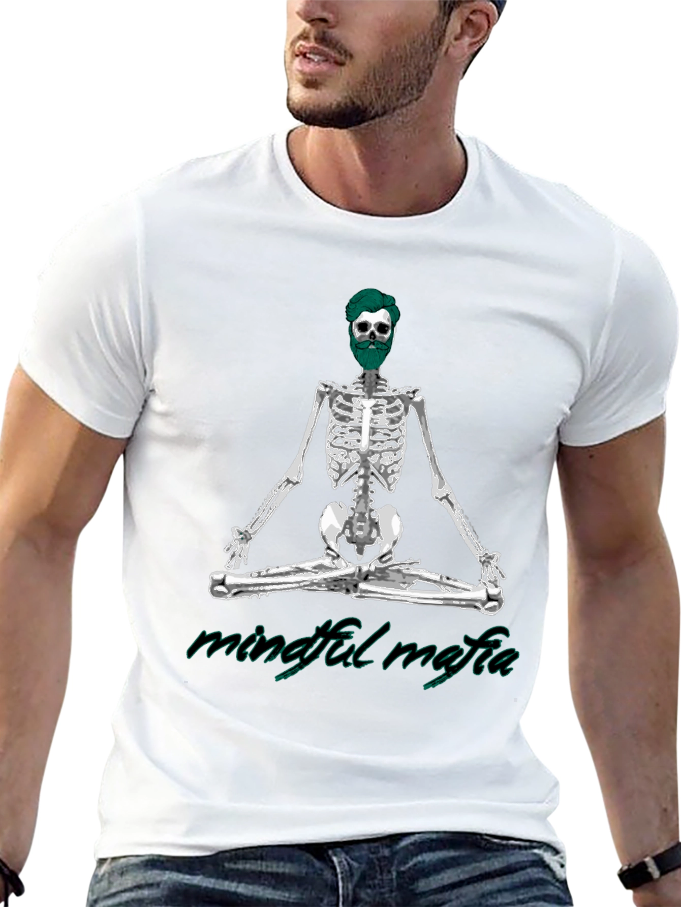 Mindful Mafia Skeleton Graphic Tee