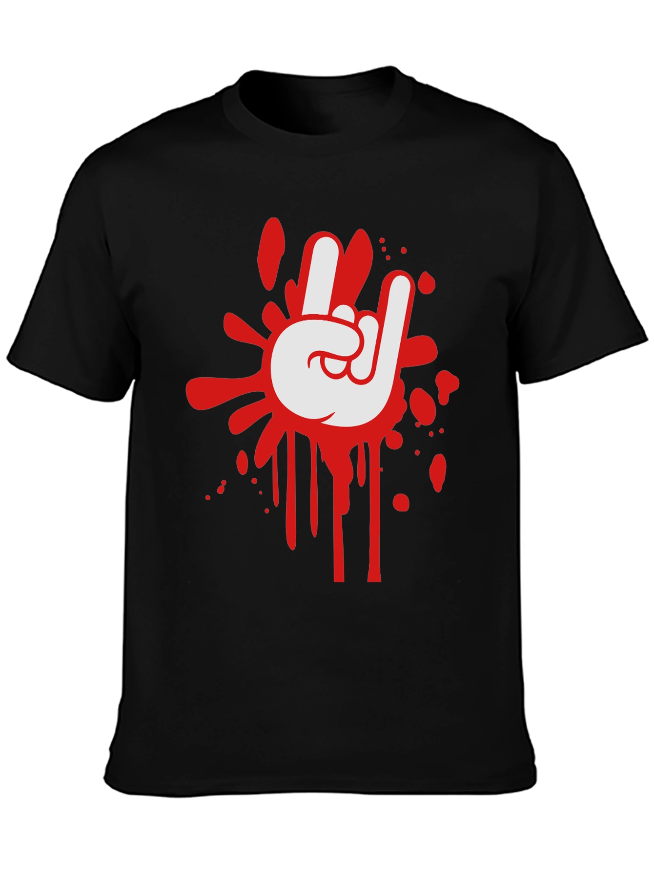 Rock On Graphic Black T-Shirt