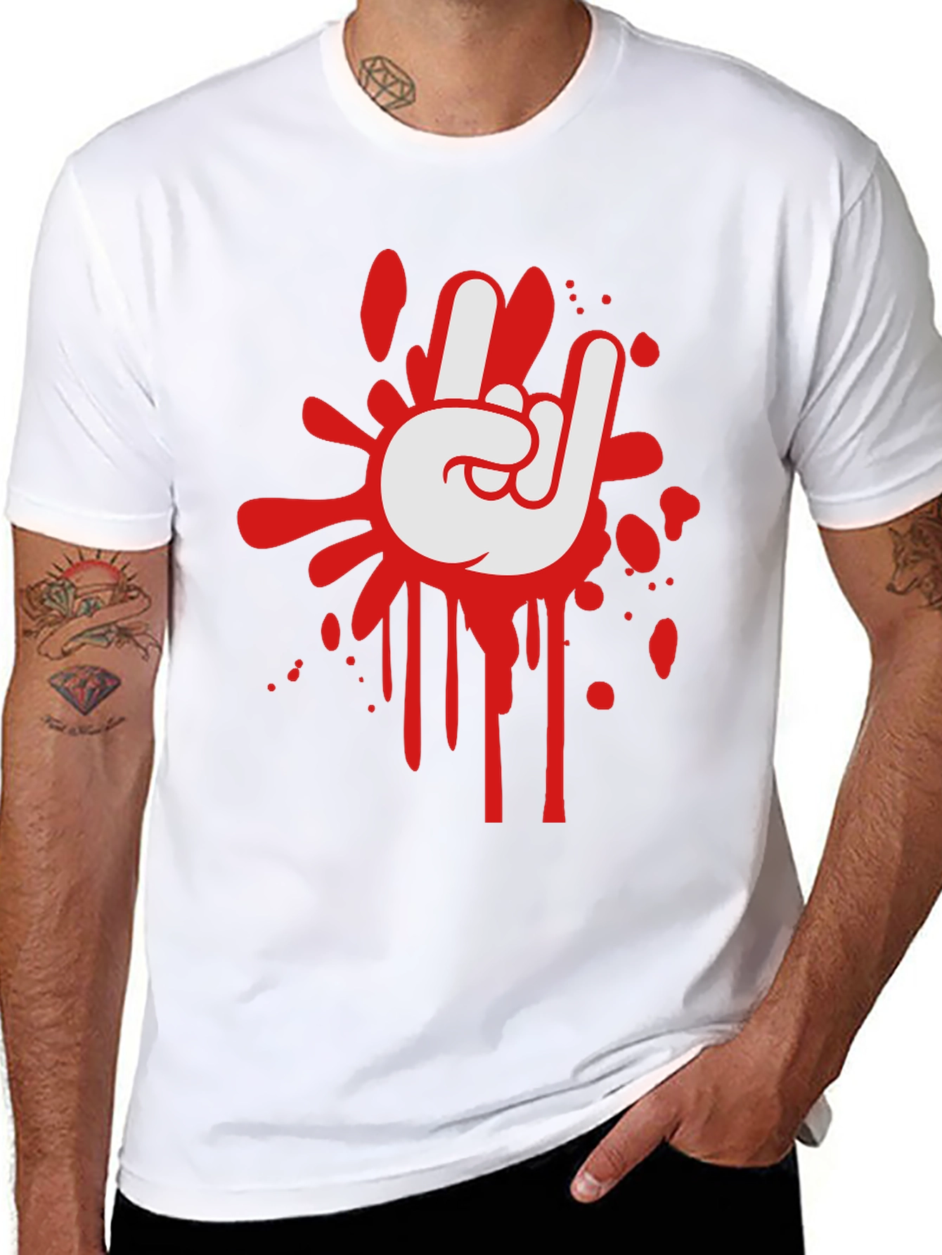 Rock On Graphic Black T-Shirt