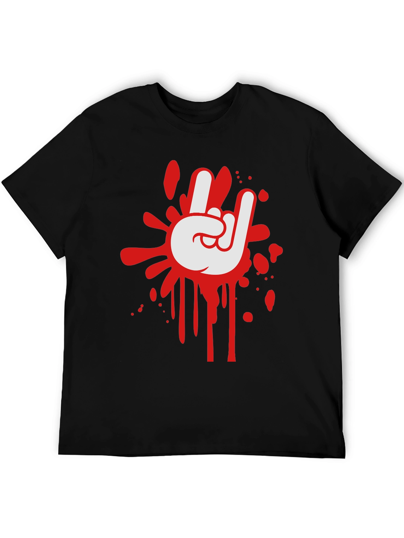 Rock On Graphic Black T-Shirt