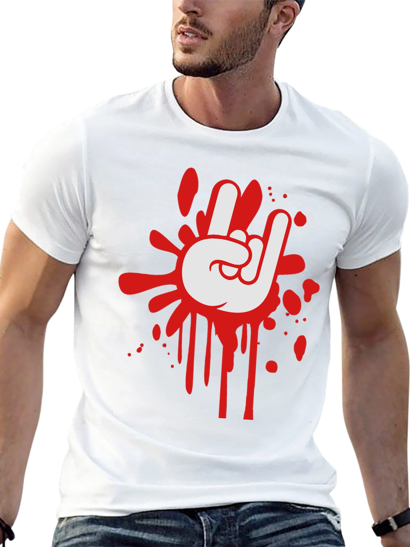 Rock On Graphic Black T-Shirt