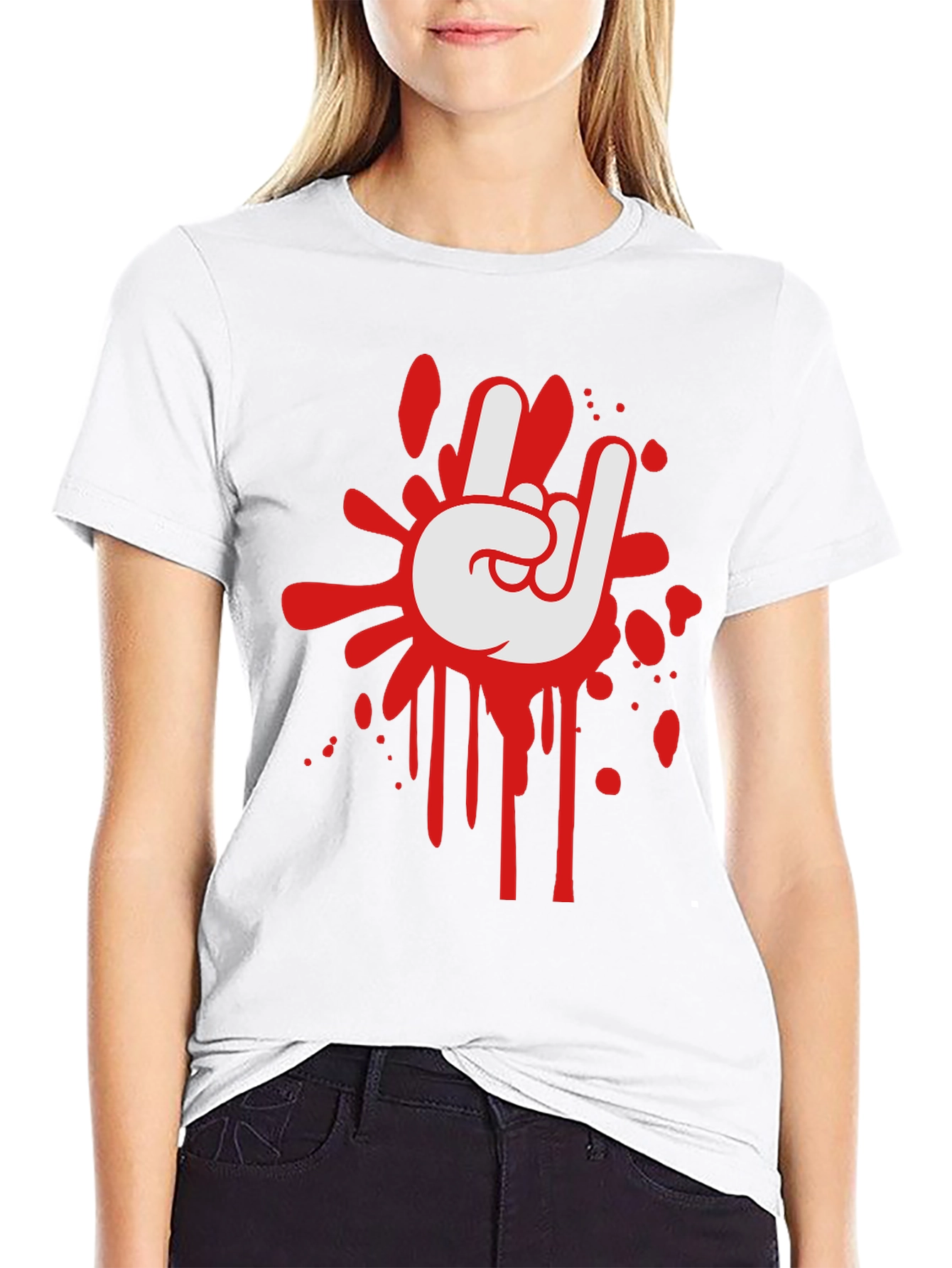 Rock On Graphic Black T-Shirt