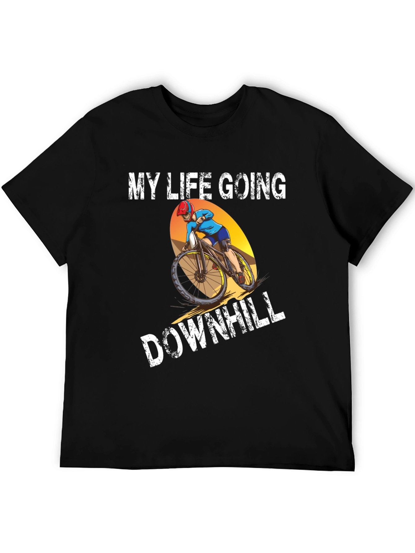 My Life Going Downhill T-Shirt Biker Graphic Tee