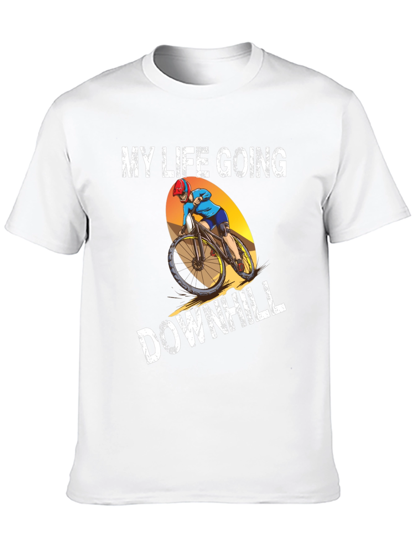 My Life Going Downhill T-Shirt Biker Graphic Tee
