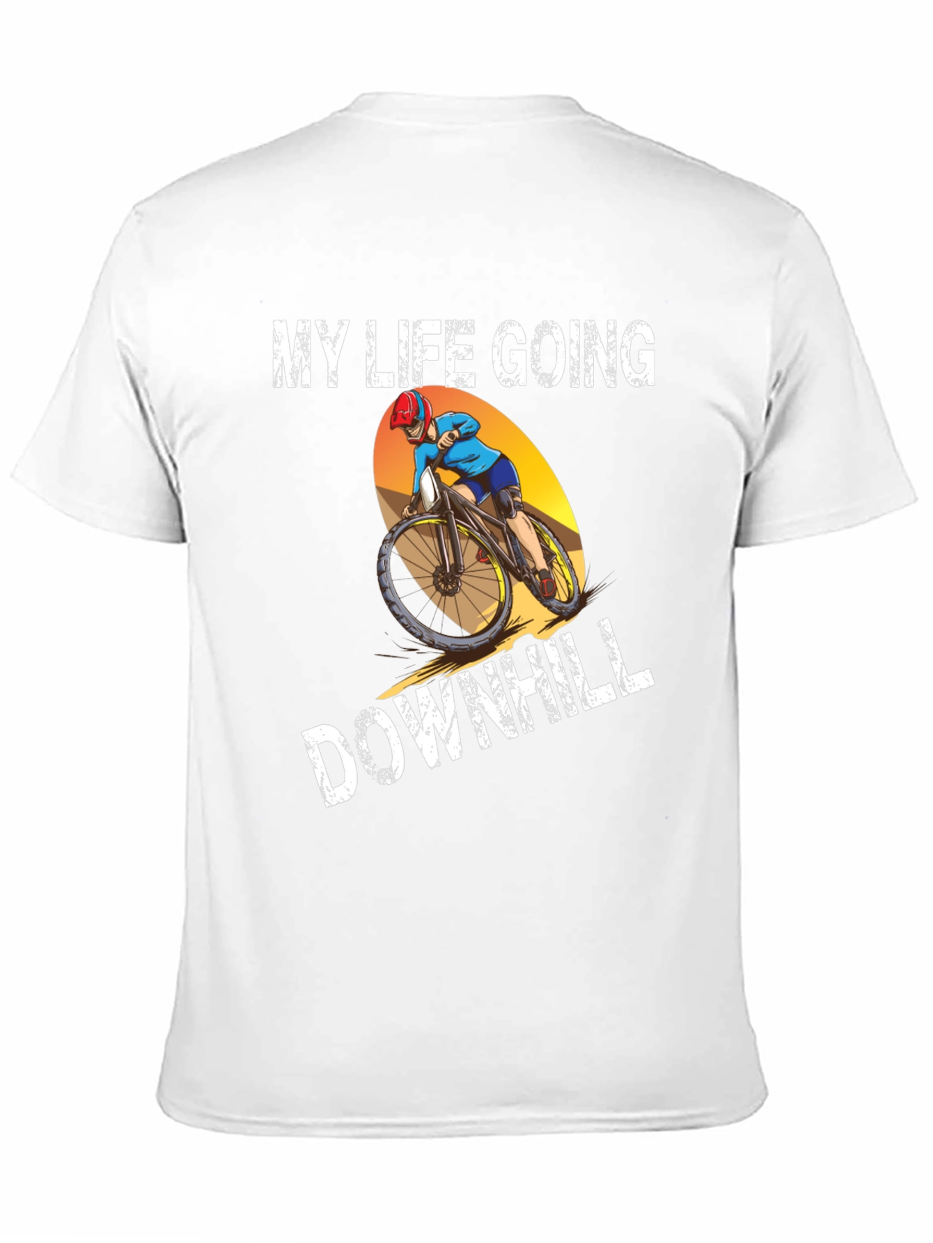 My Life Going Downhill T-Shirt Biker Graphic Tee