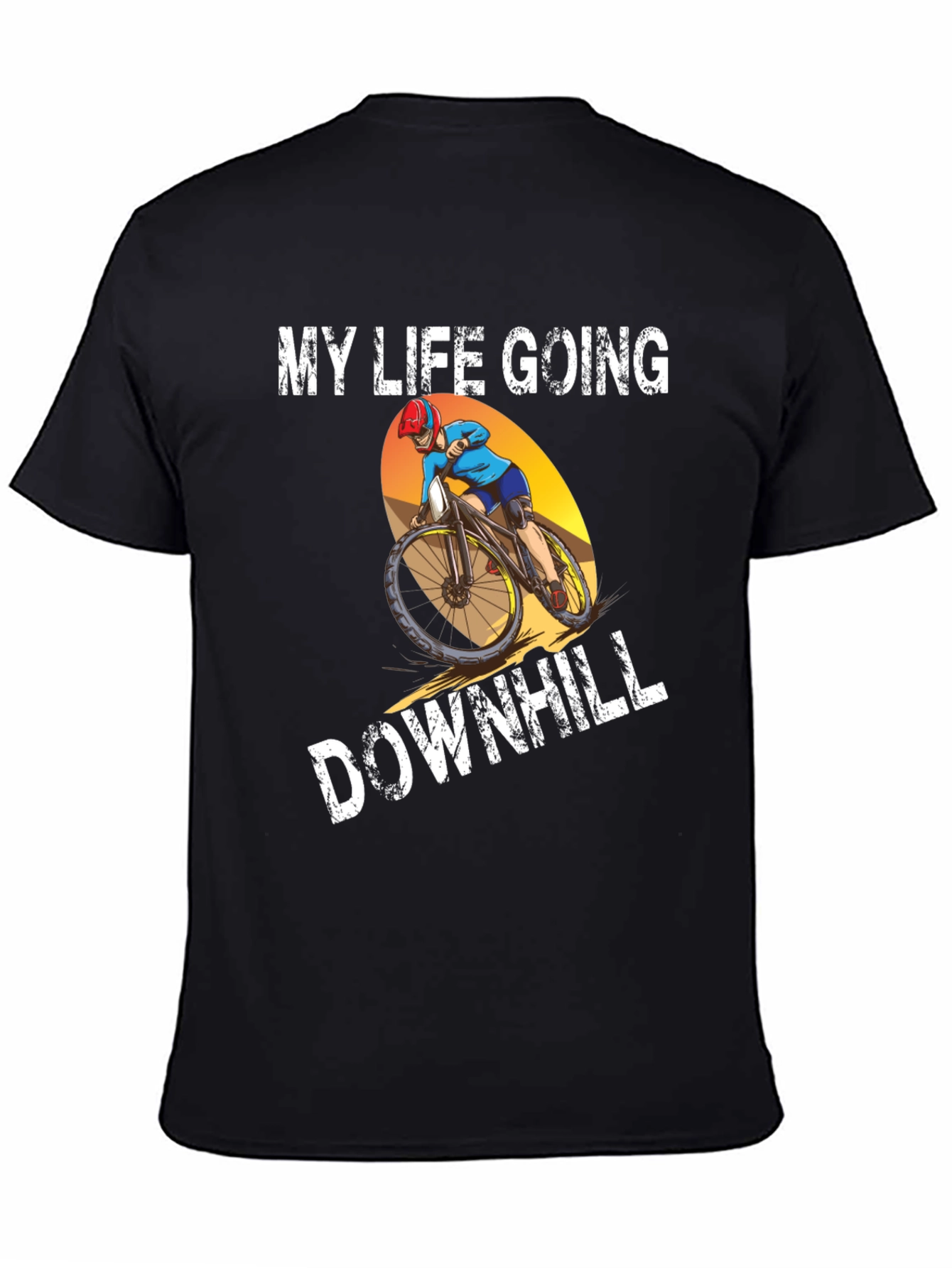My Life Going Downhill T-Shirt Biker Graphic Tee