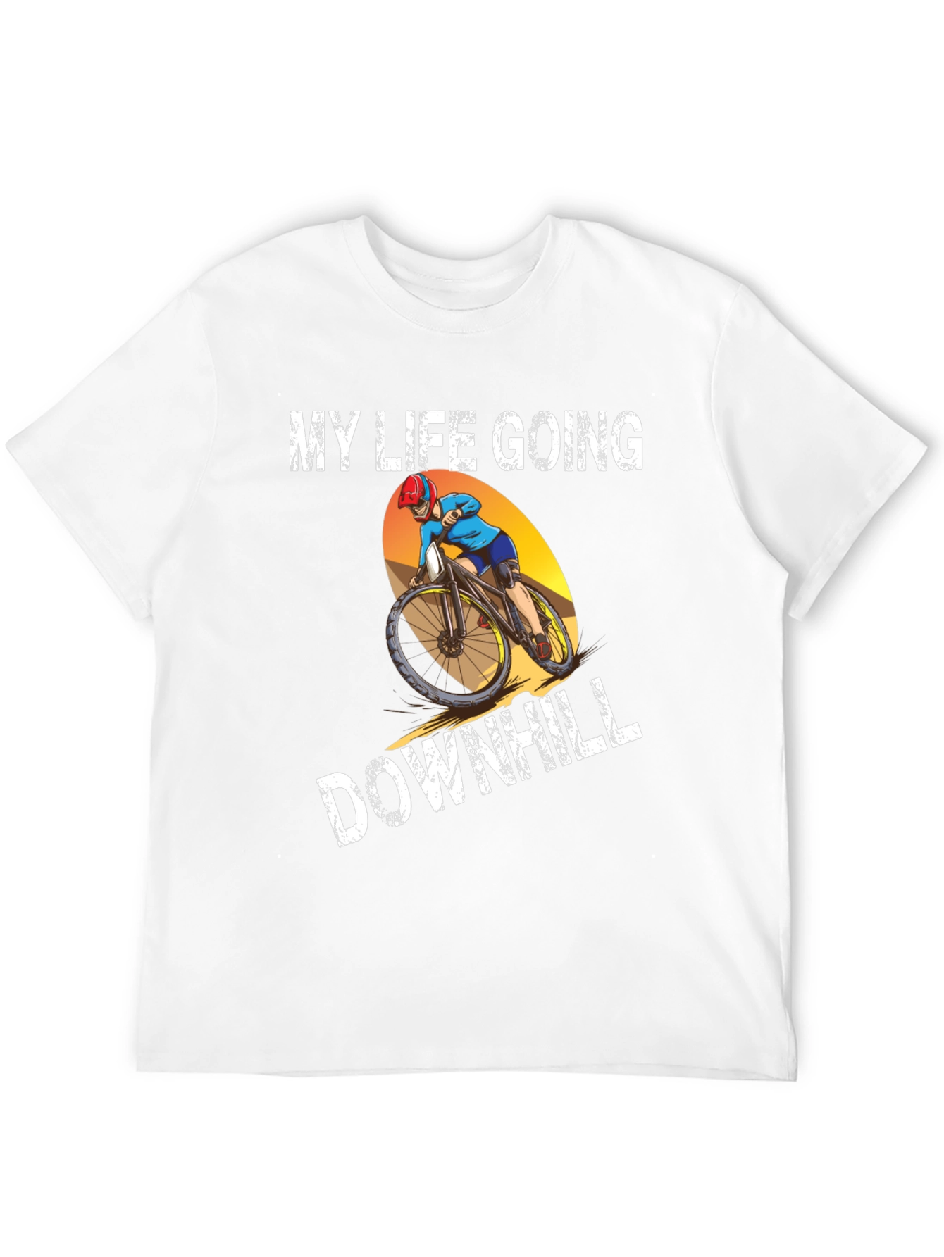 My Life Going Downhill T-Shirt Biker Graphic Tee