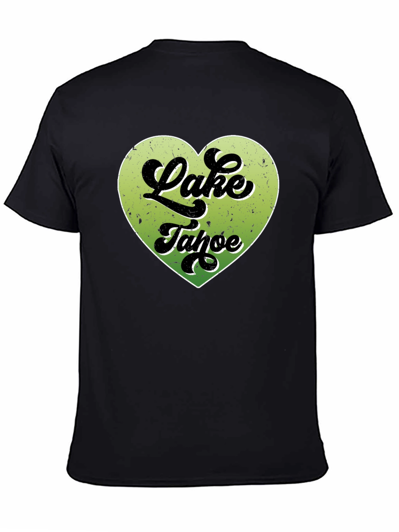 Lake Tahoe Heart Graphic Tee - Black