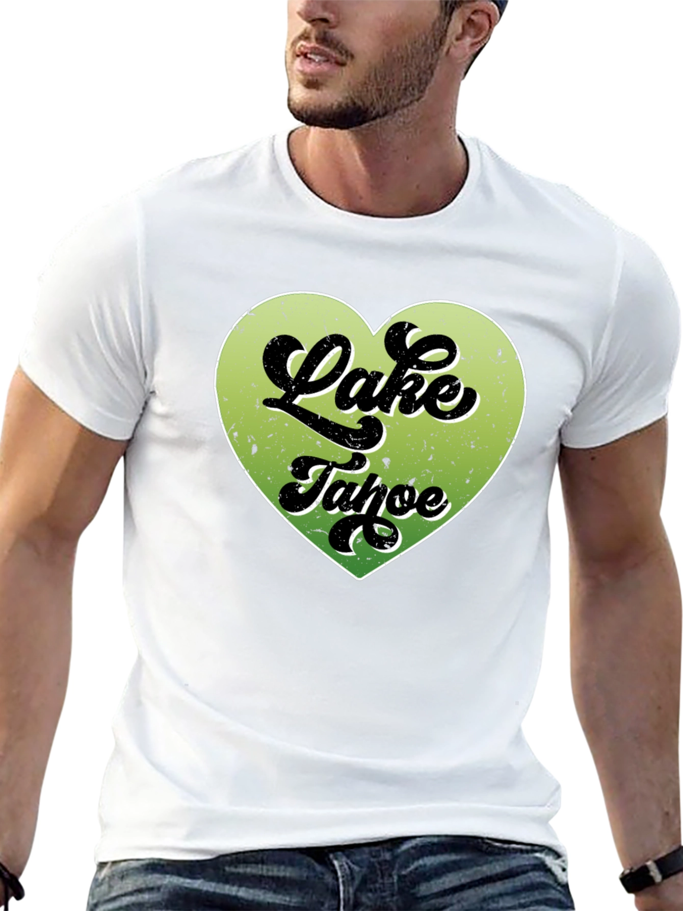 Lake Tahoe Heart Graphic Tee - Black