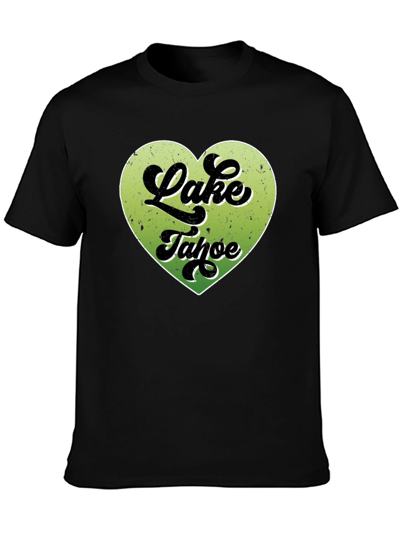 Lake Tahoe Heart Graphic Tee - Black