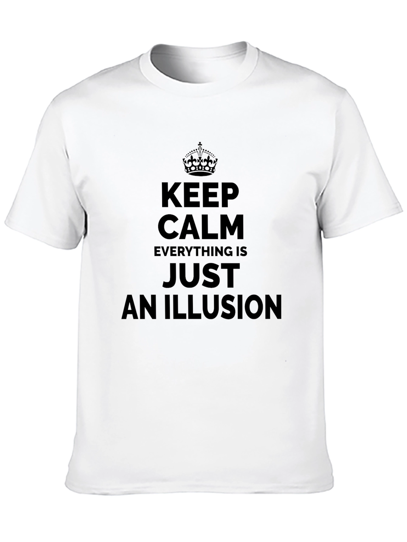 Keep Calm Illusion T-Shirt - Black Graphic Tee