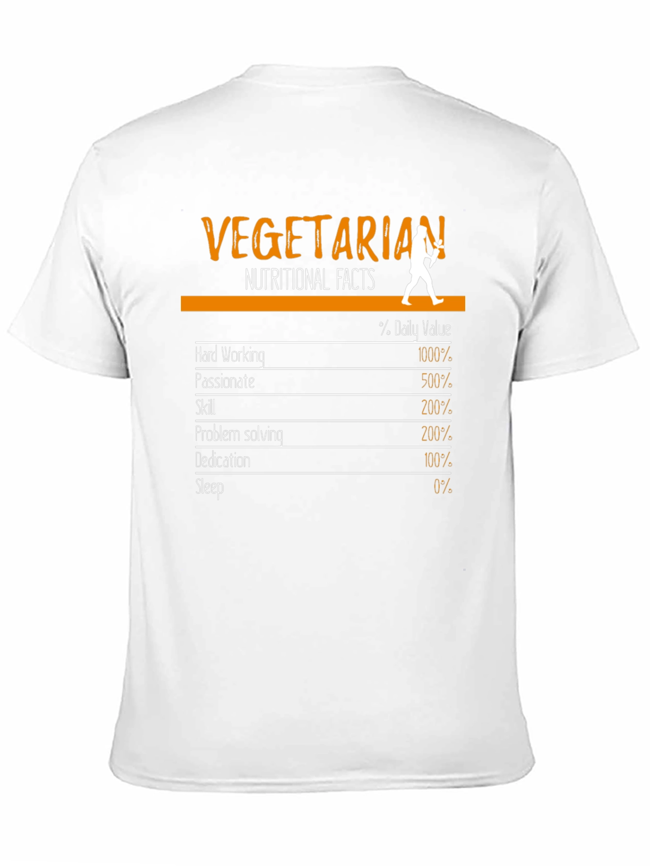 Vegetarian Nutritional Facts T-Shirt - Humorous Vegan Tee