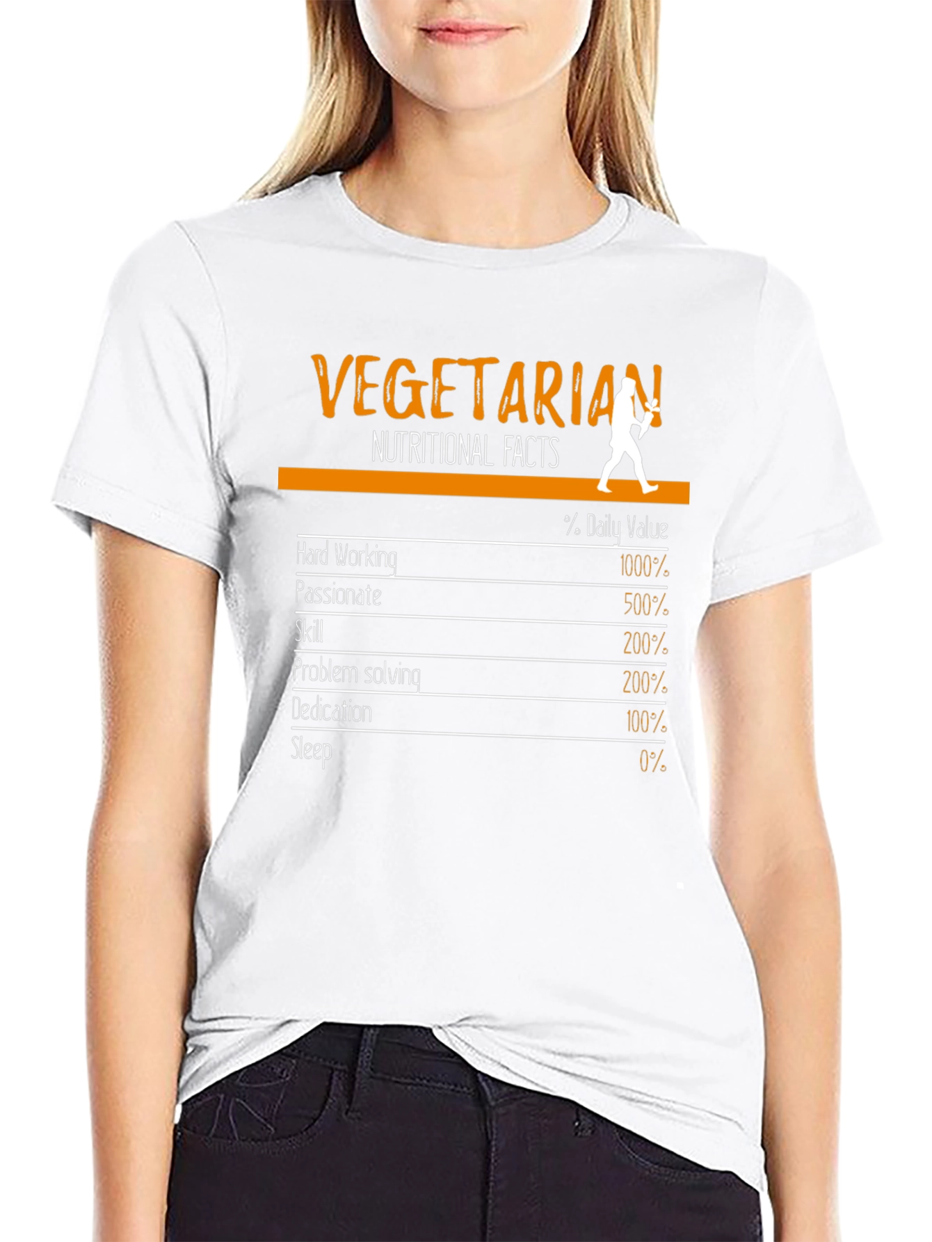 Vegetarian Nutritional Facts T-Shirt - Humorous Vegan Tee