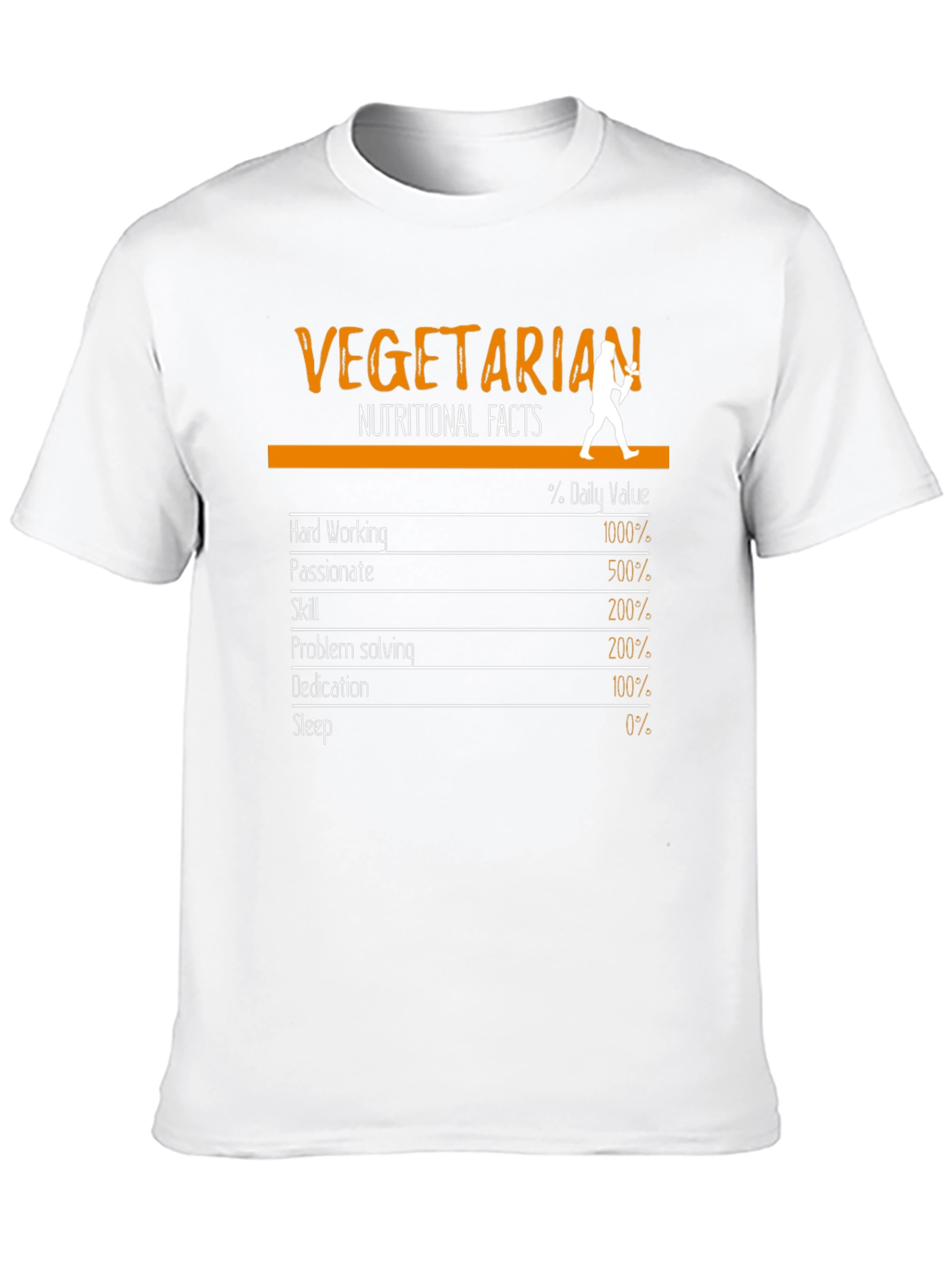 Vegetarian Nutritional Facts T-Shirt - Humorous Vegan Tee