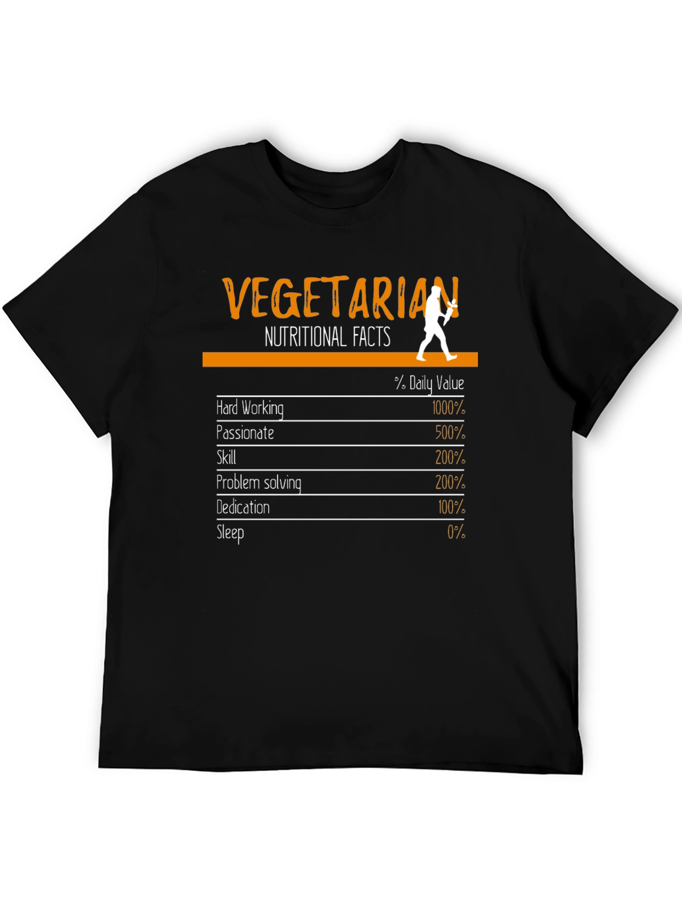 Vegetarian Nutritional Facts T-Shirt - Humorous Vegan Tee