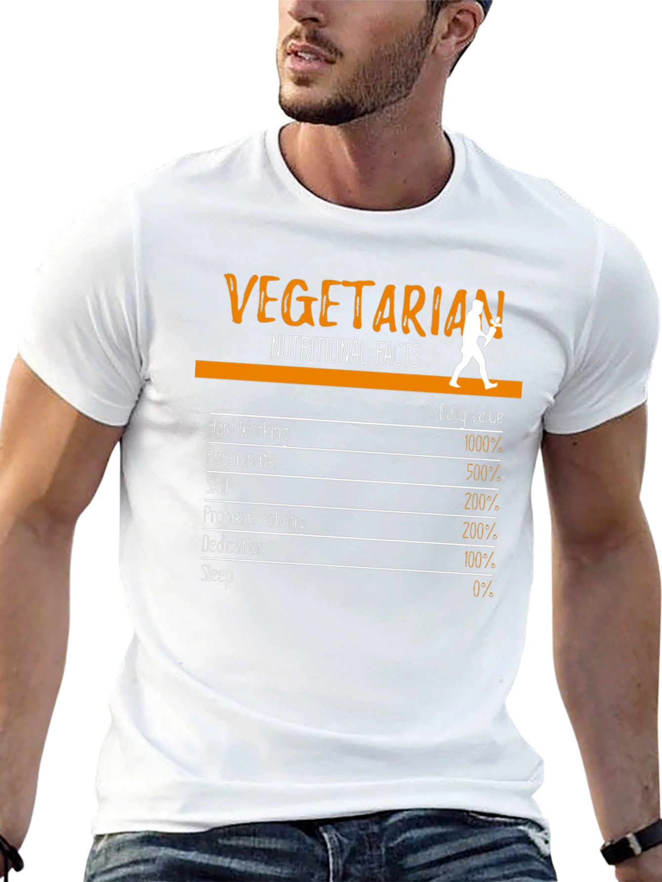 Vegetarian Nutritional Facts T-Shirt - Humorous Vegan Tee