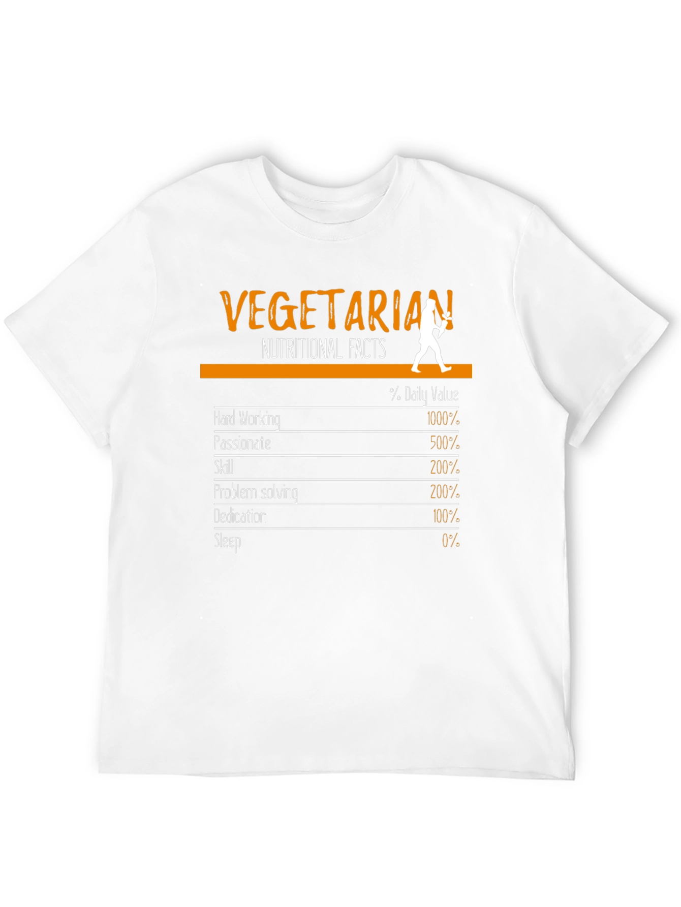 Vegetarian Nutritional Facts T-Shirt - Humorous Vegan Tee