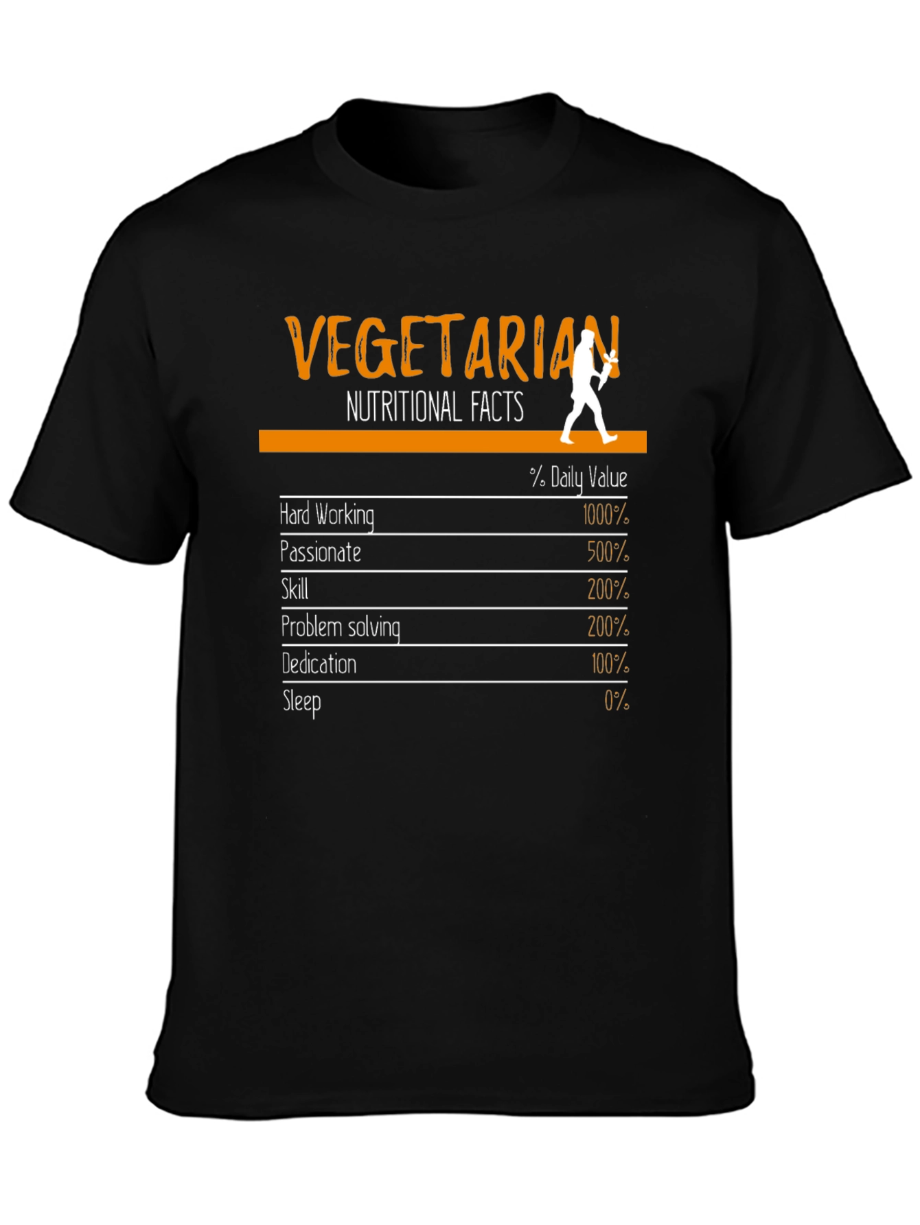 Vegetarian Nutritional Facts T-Shirt - Humorous Vegan Tee