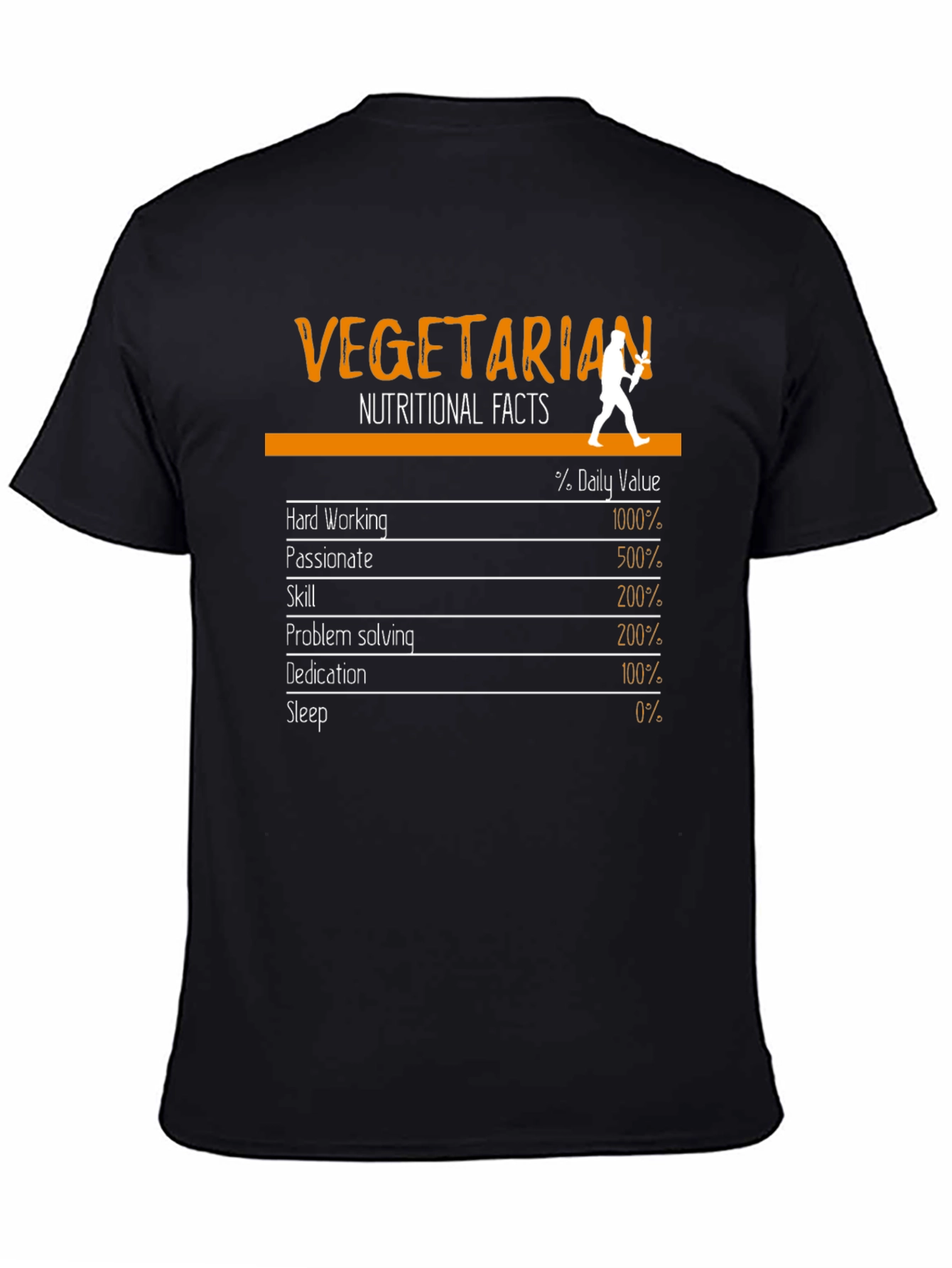 Vegetarian Nutritional Facts T-Shirt - Humorous Vegan Tee