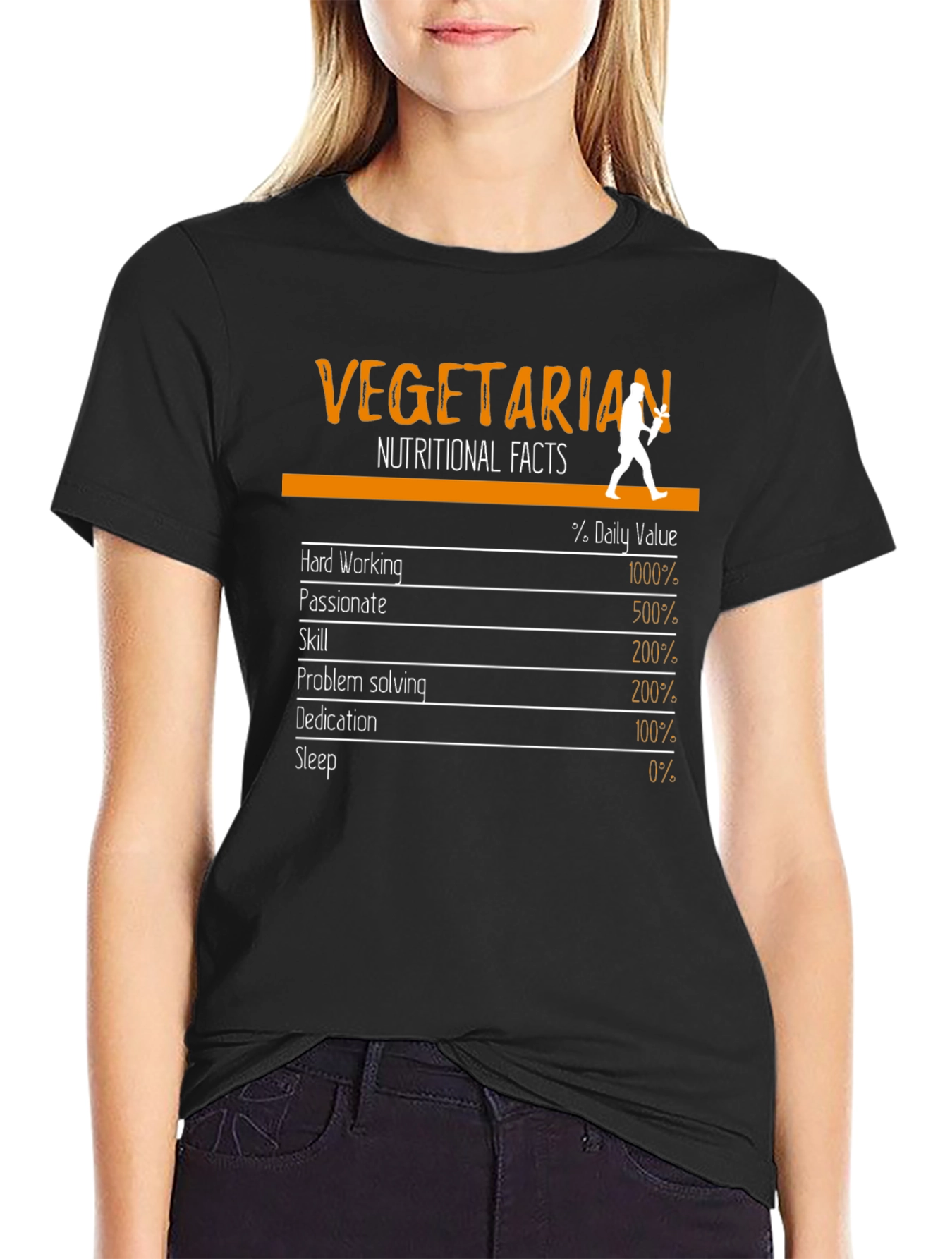 Vegetarian Nutritional Facts T-Shirt - Humorous Vegan Tee