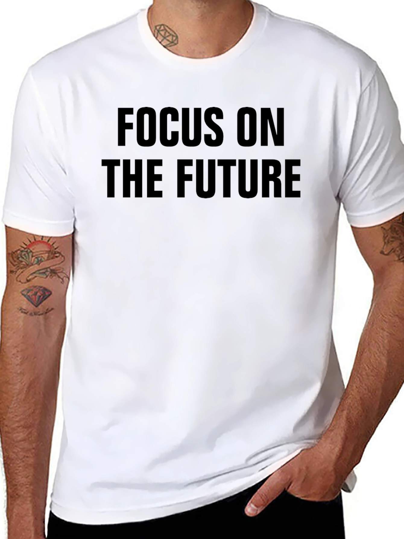 Focus on The Future Black Graphic Tee