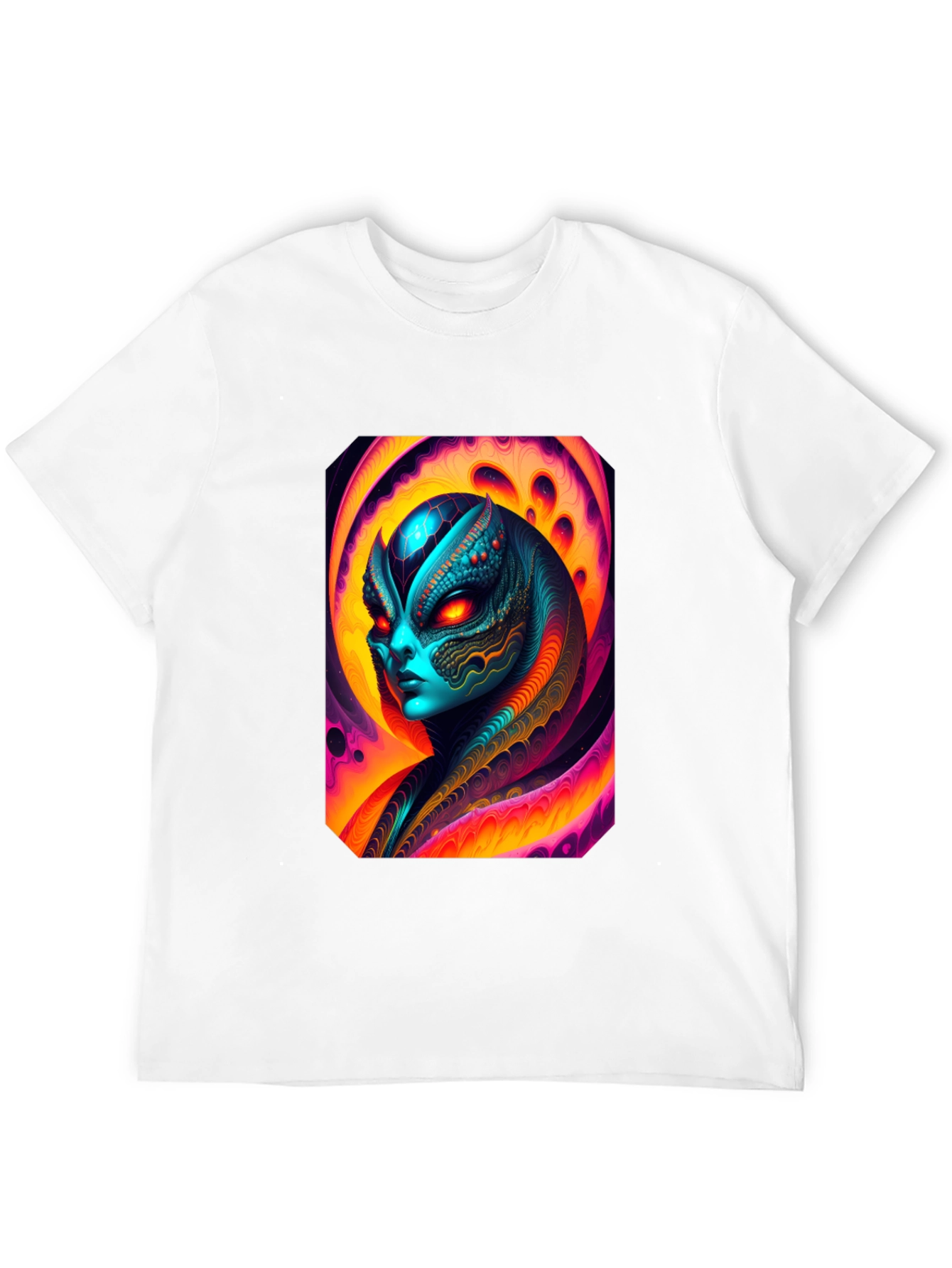 Alien Graphic Tee - Black Cotton T-Shirt