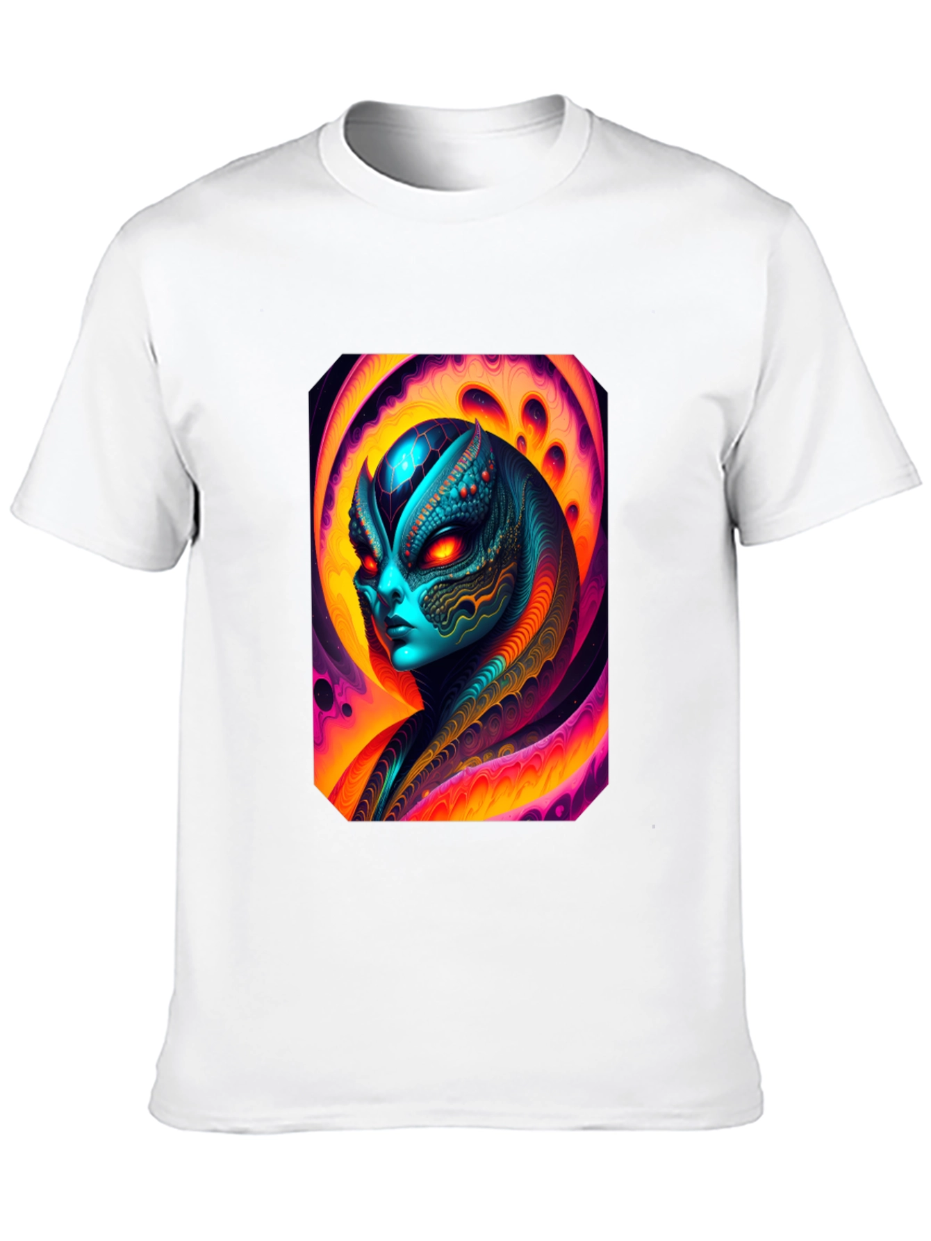Alien Graphic Tee - Black Cotton T-Shirt