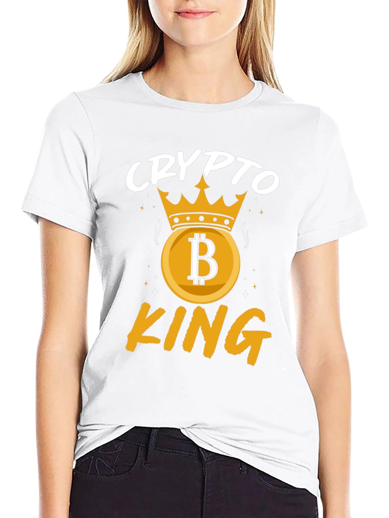 Crypto King Graphic T-Shirt - Bitcoin Crown
