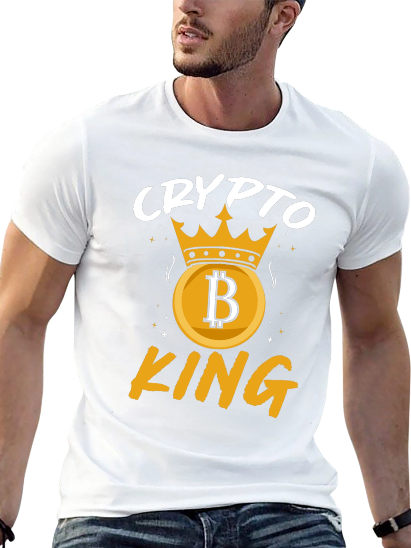 Crypto King Graphic T-Shirt - Bitcoin Crown