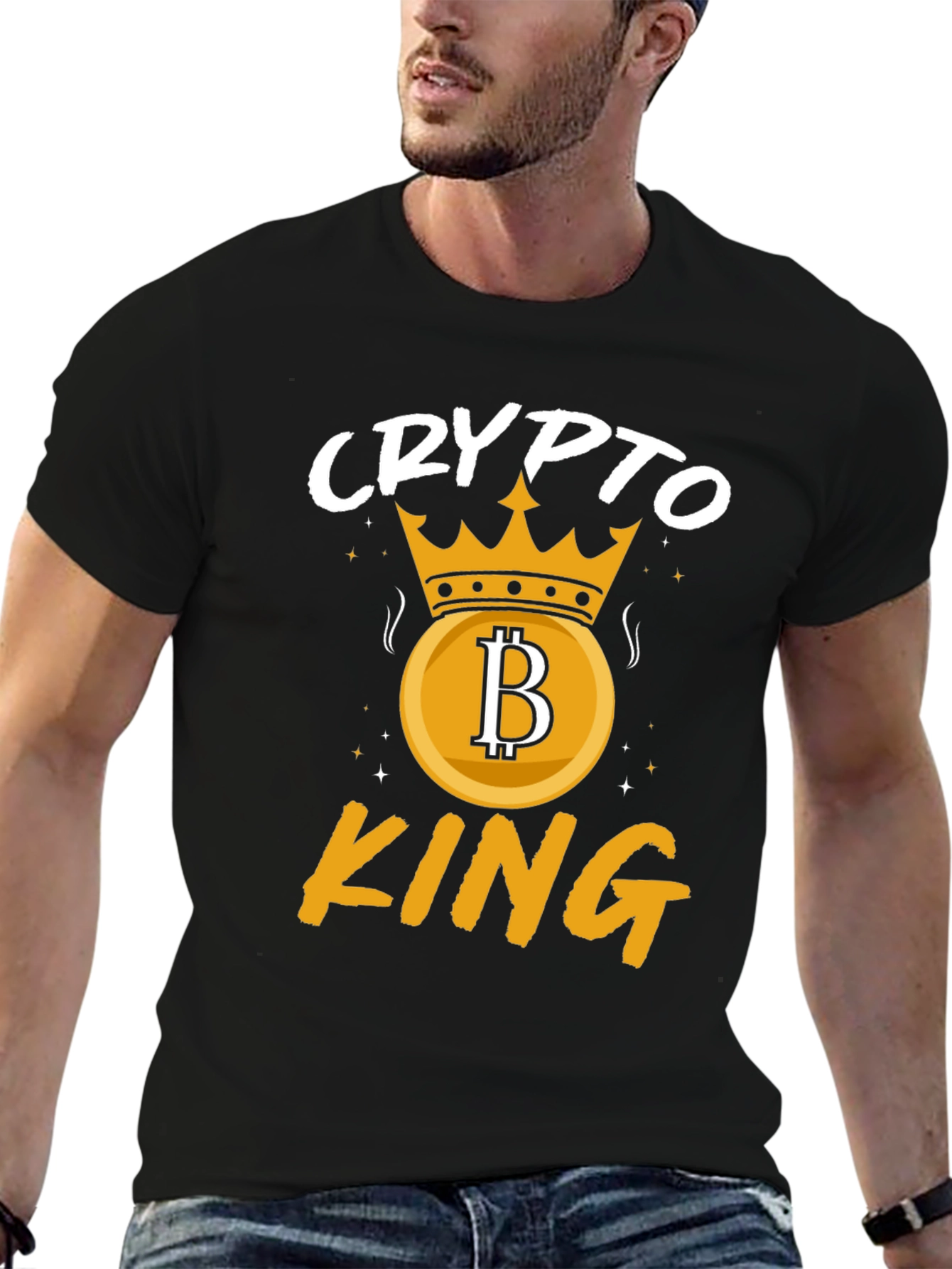 Crypto King Graphic T-Shirt - Bitcoin Crown