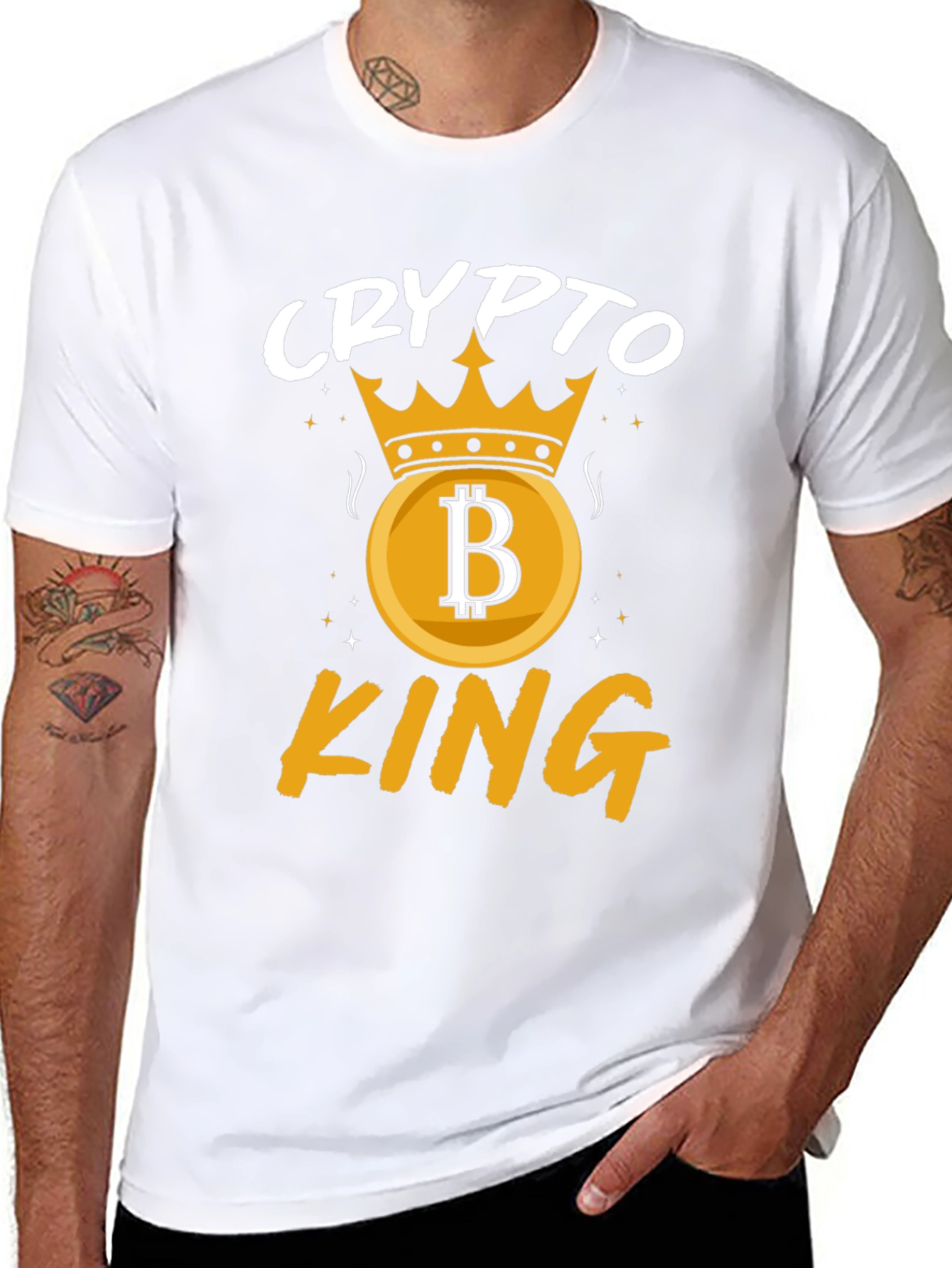 Crypto King Graphic T-Shirt - Bitcoin Crown
