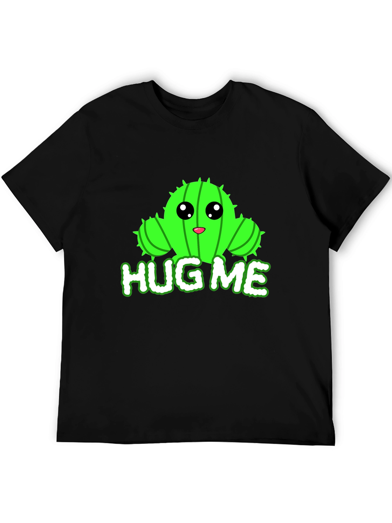 Cute Cactus Hug Me Graphic T-Shirt