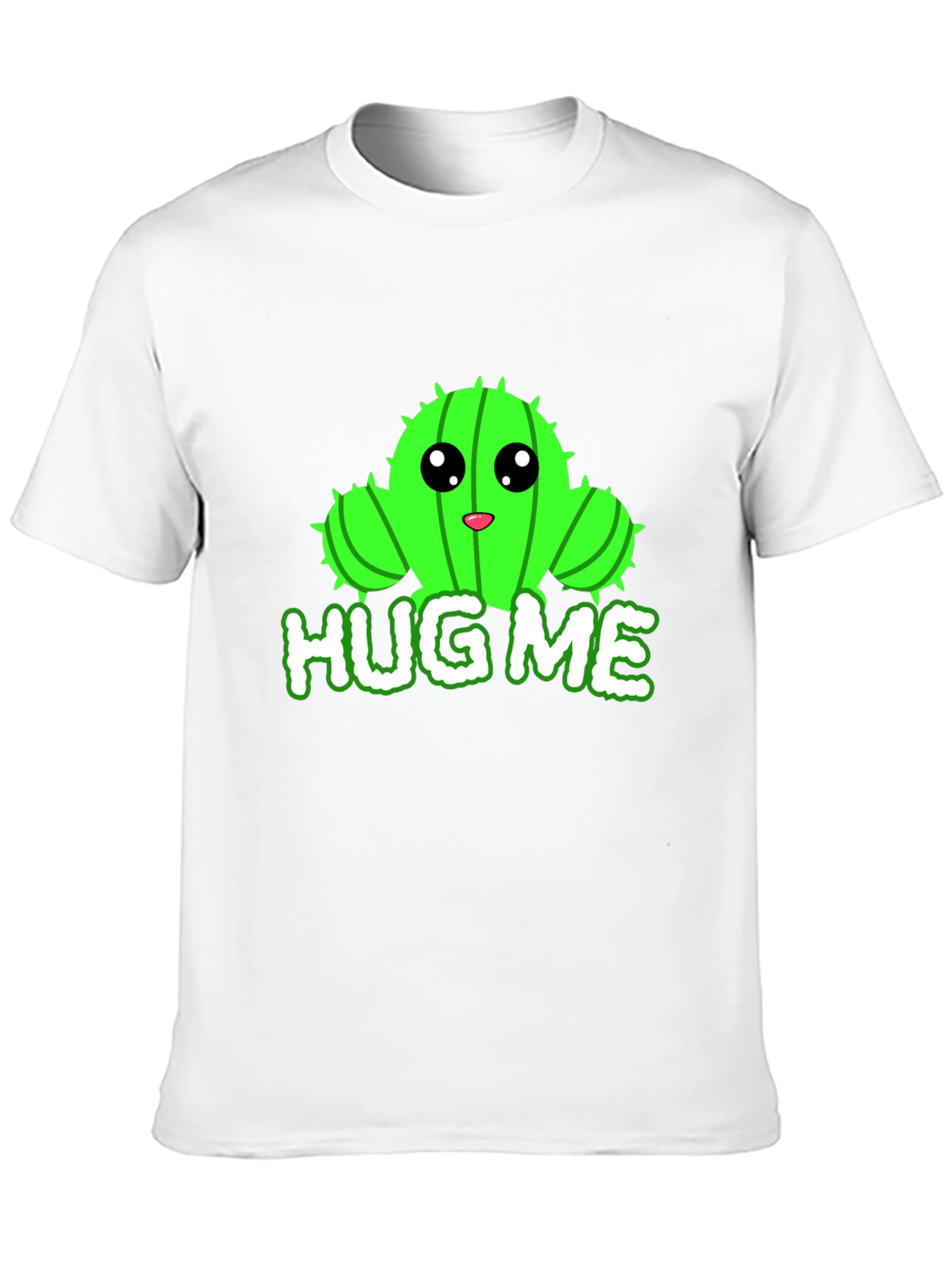 Cute Cactus Hug Me Graphic T-Shirt