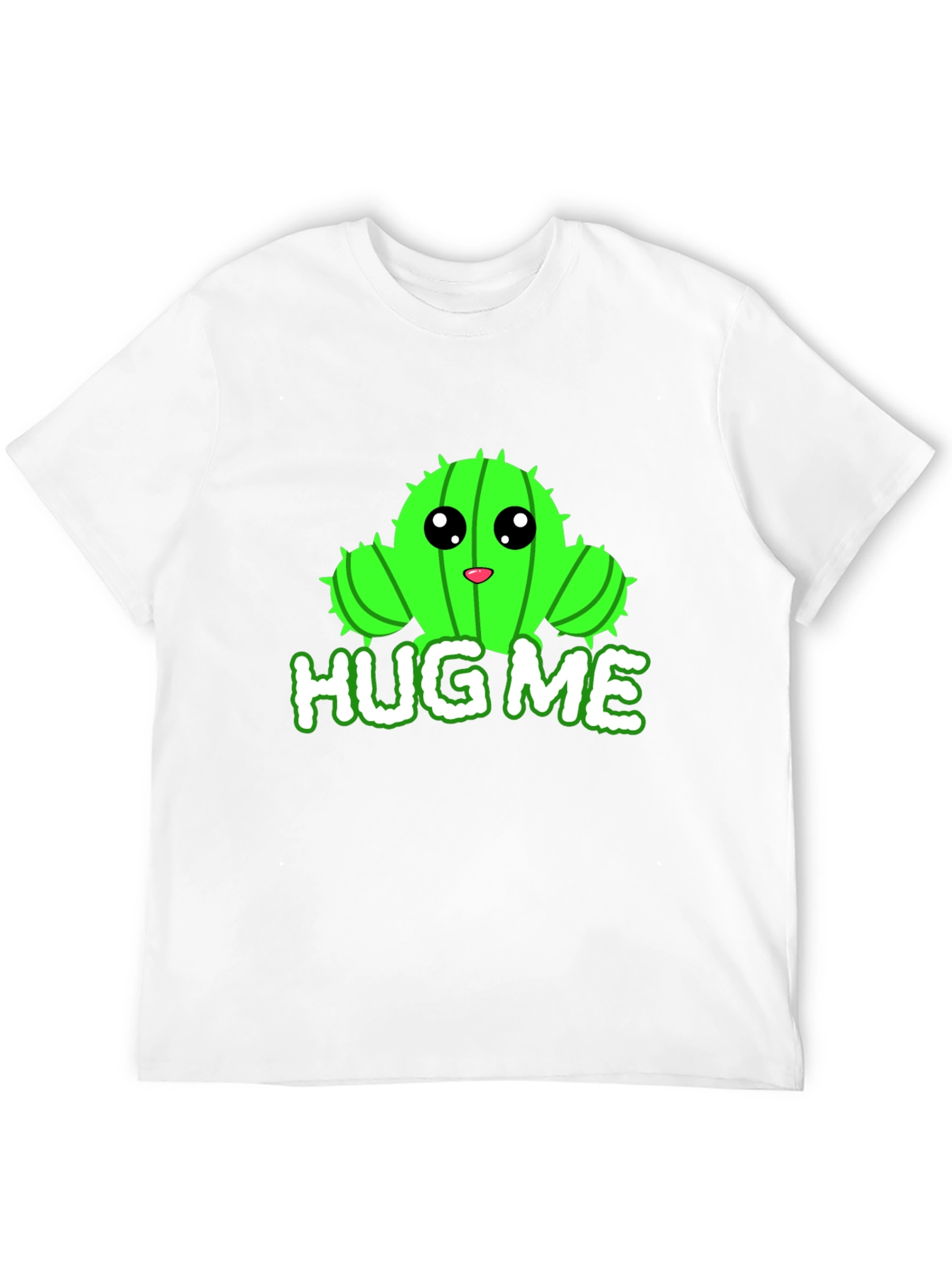 Cute Cactus Hug Me Graphic T-Shirt