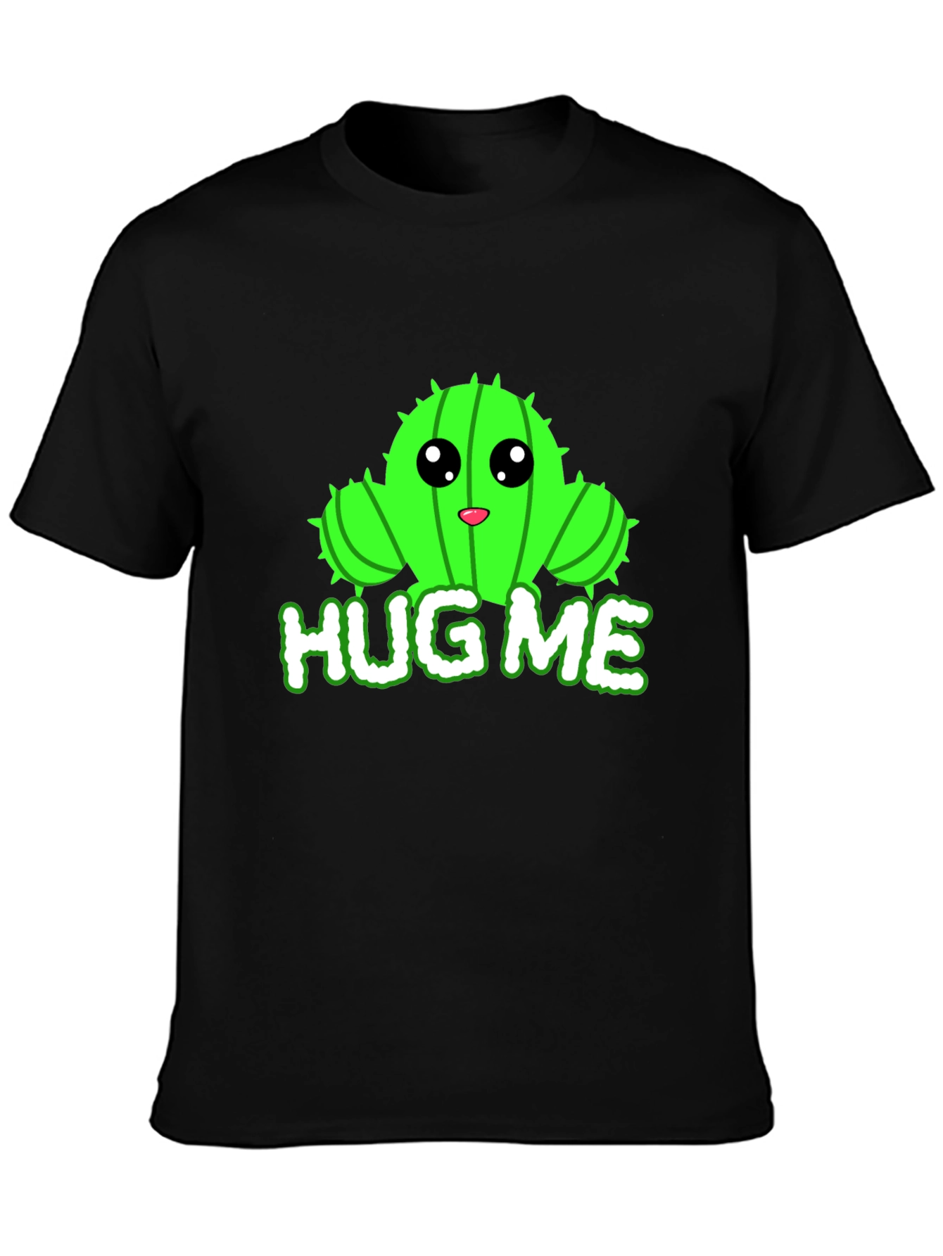 Cute Cactus Hug Me Graphic T-Shirt