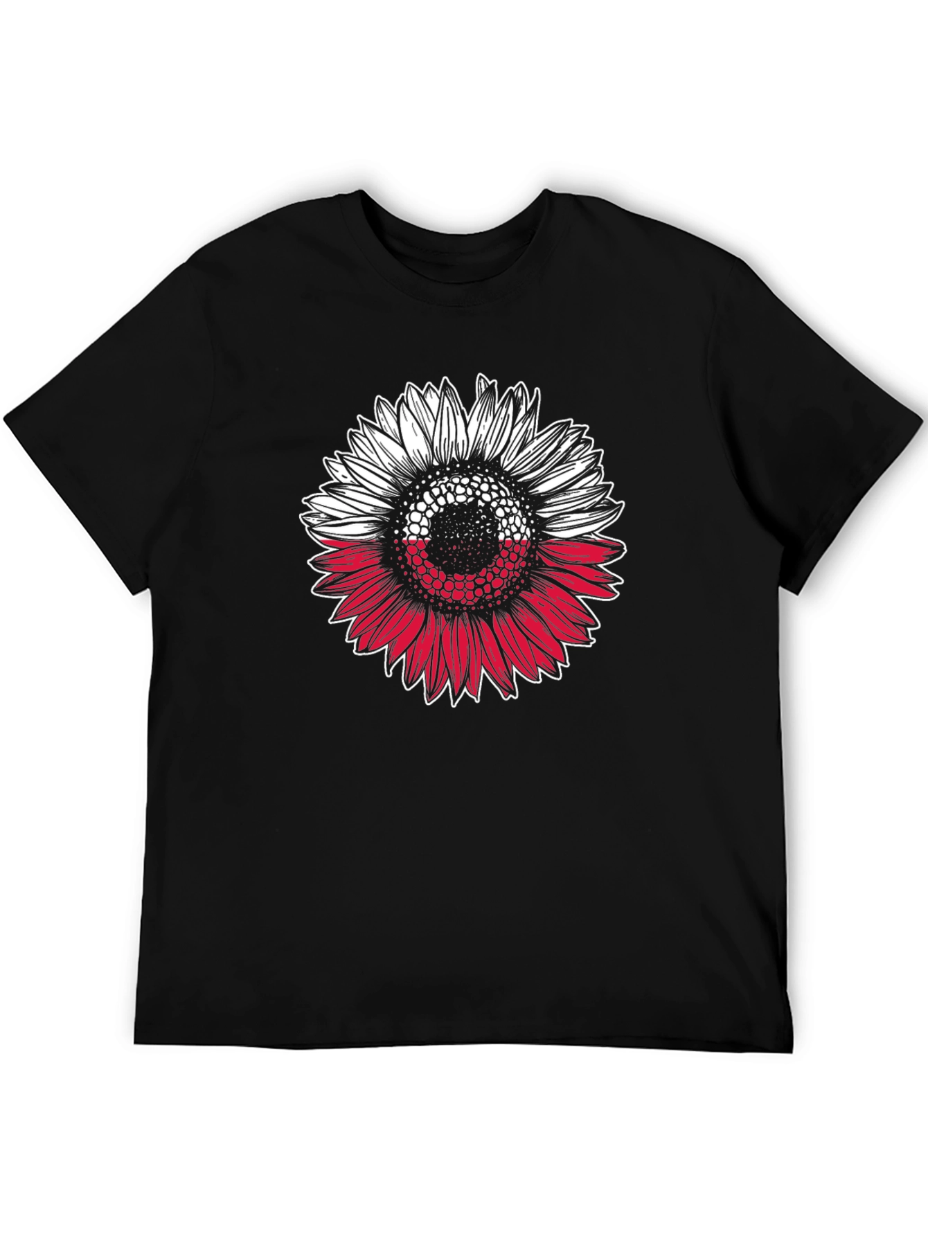 Poland Flag Sunflower Graphic T-Shirt