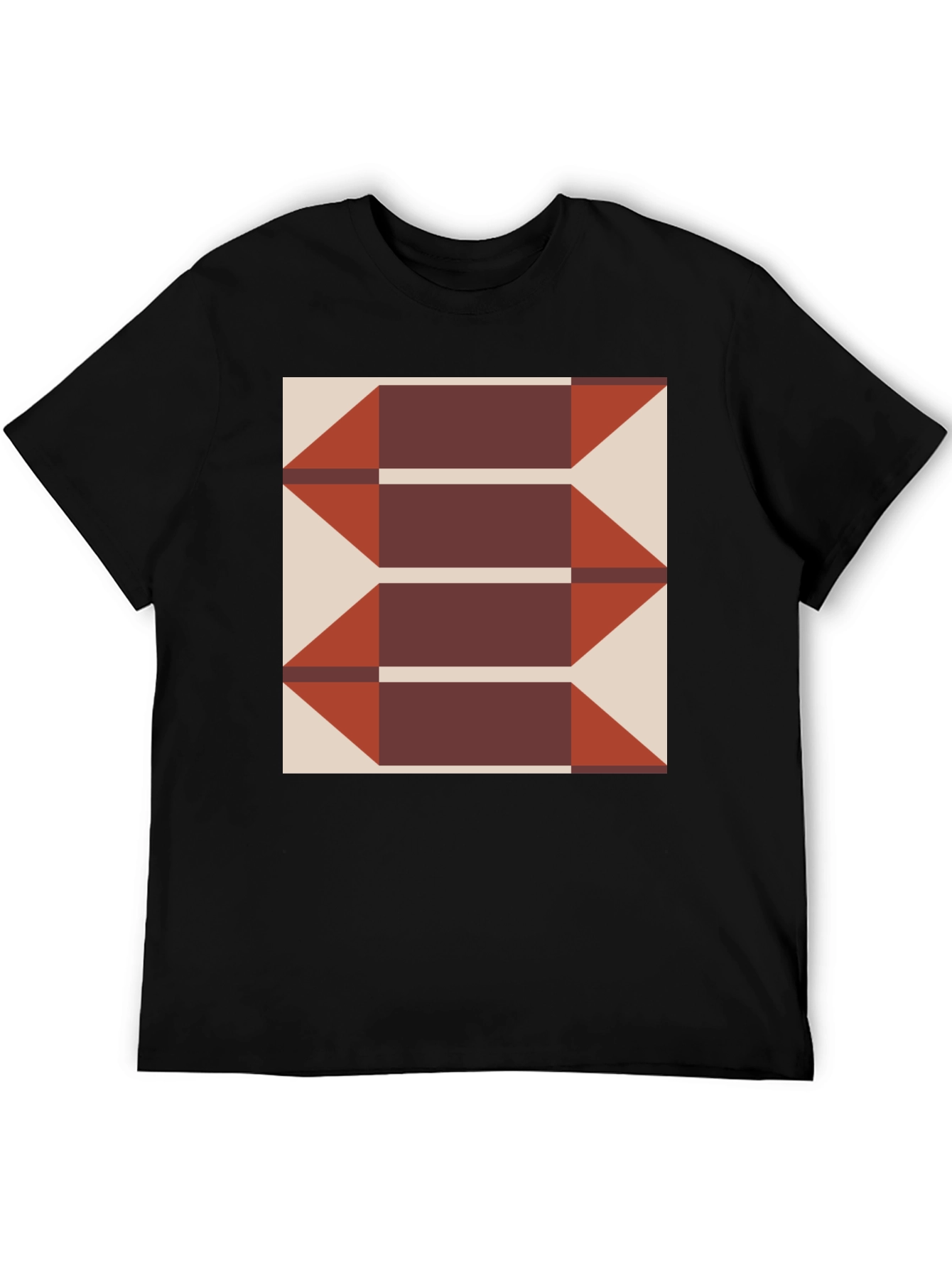 Geometric Arrows Graphic Tee - Modern Print T-Shirt