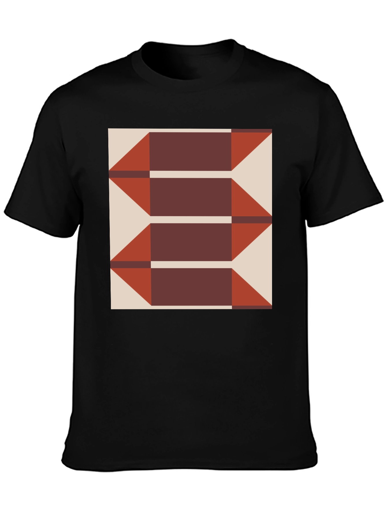 Geometric Arrows Graphic Tee - Modern Print T-Shirt