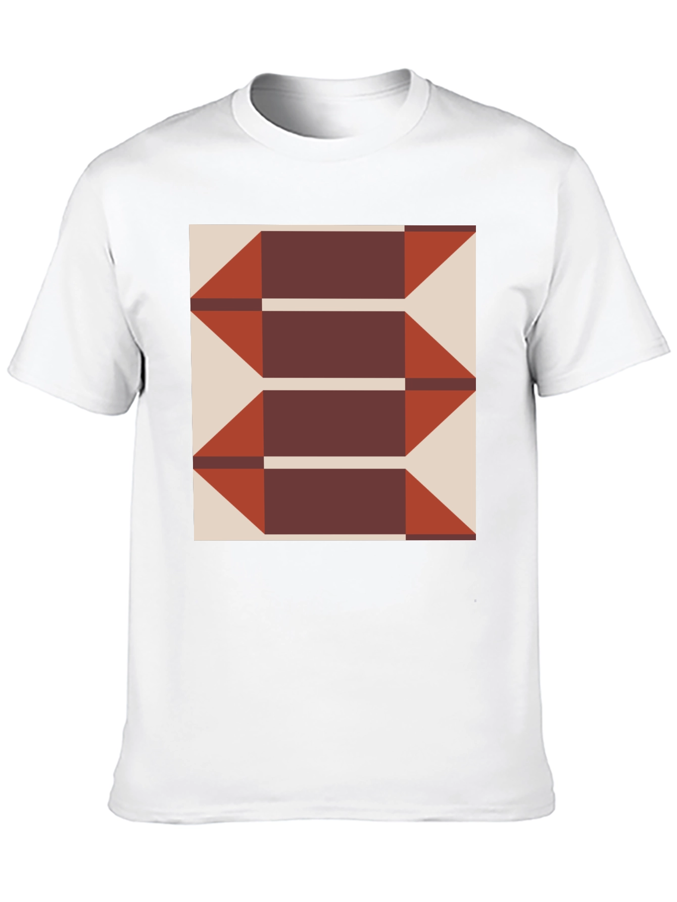 Geometric Arrows Graphic Tee - Modern Print T-Shirt
