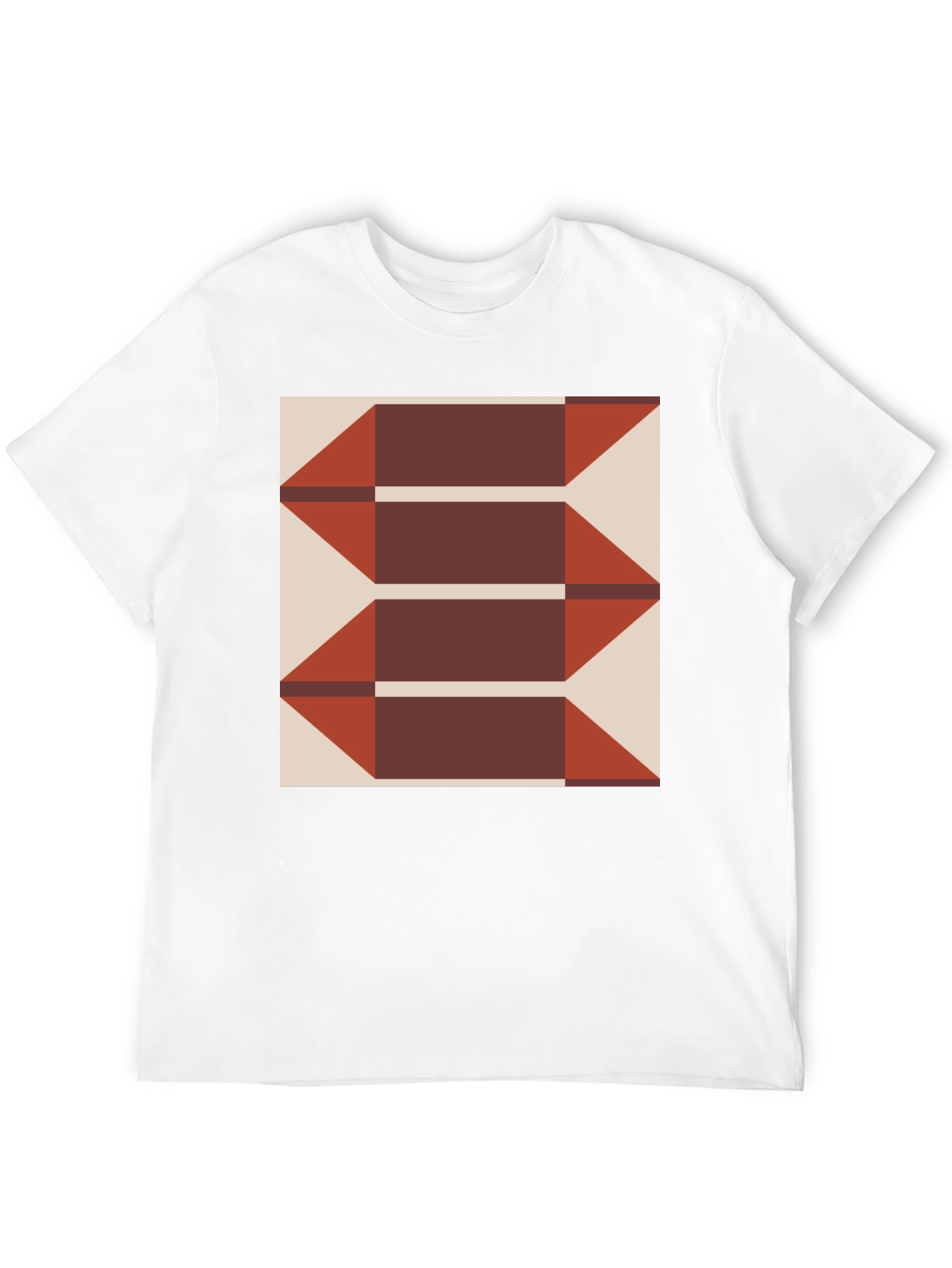 Geometric Arrows Graphic Tee - Modern Print T-Shirt