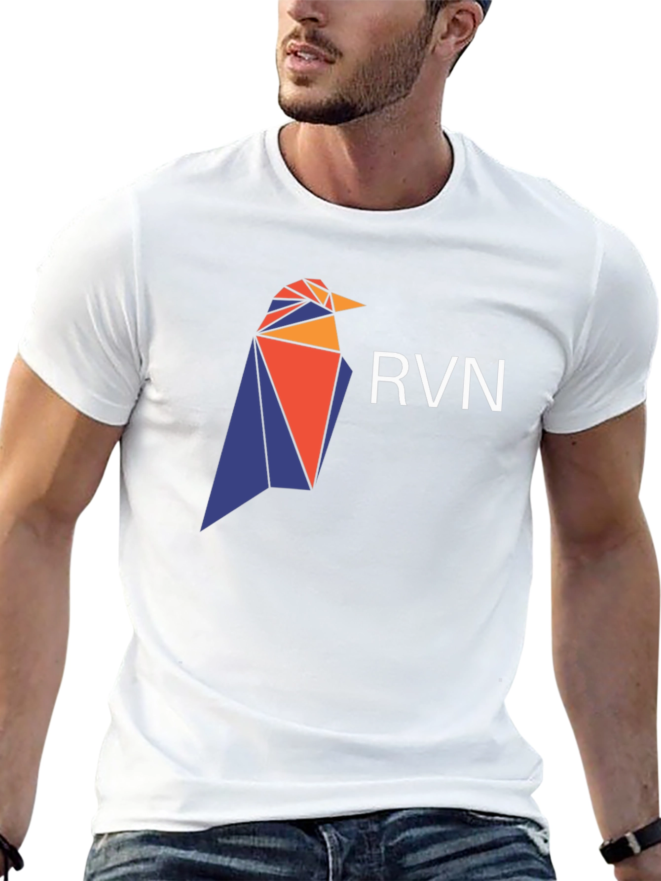 Geometric Raven T-Shirt - Crypto Design