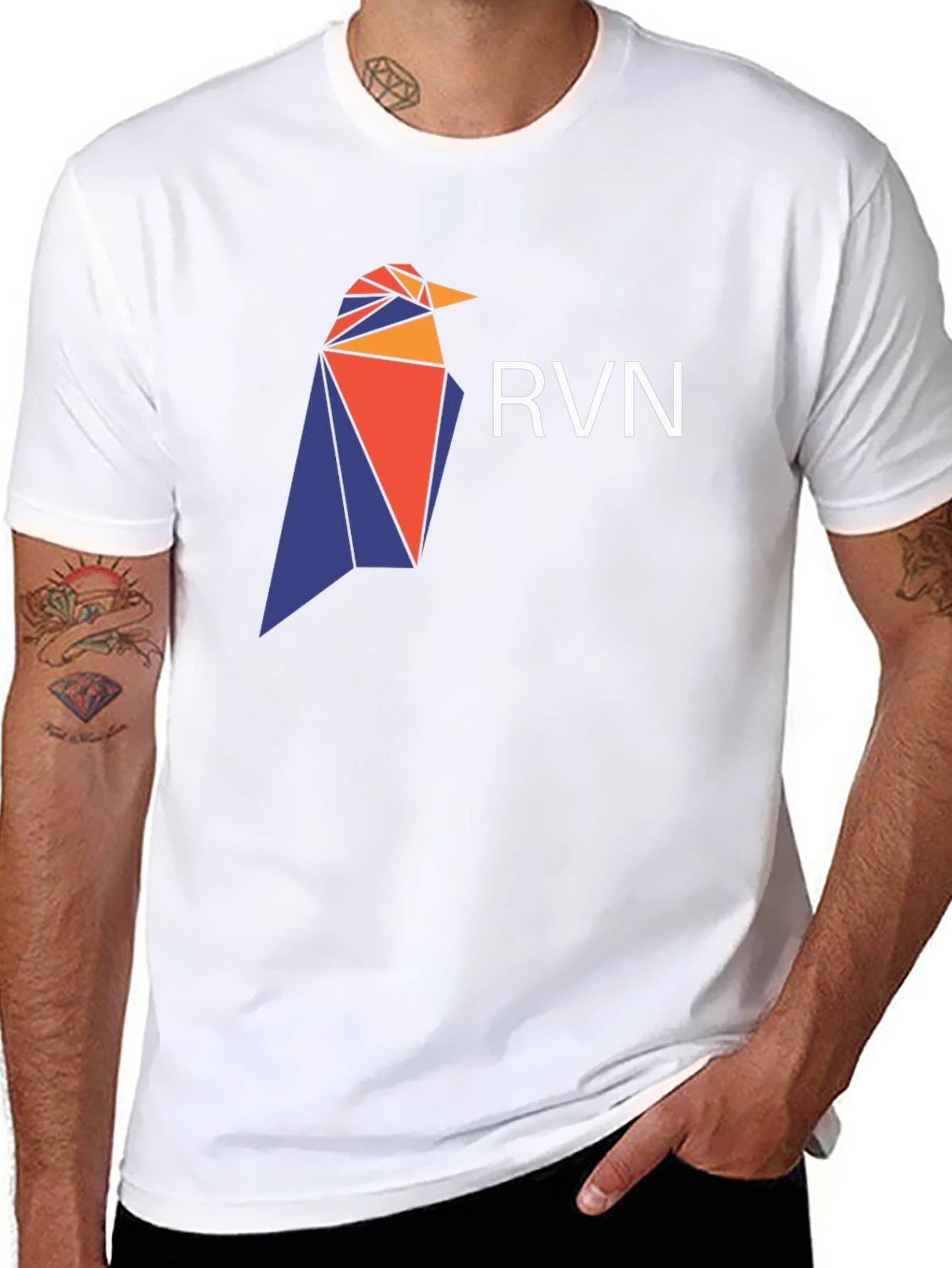 Geometric Raven T-Shirt - Crypto Design