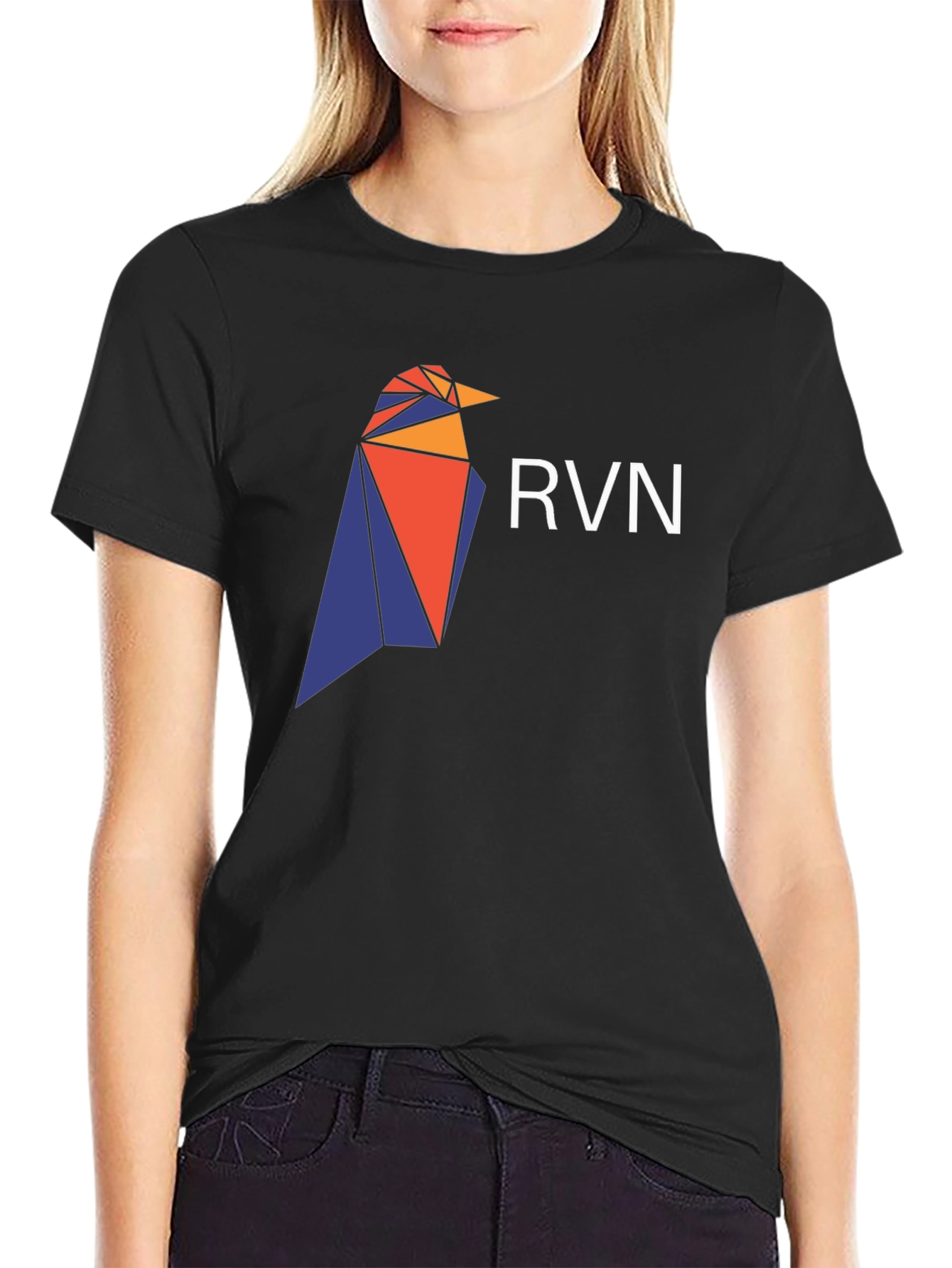 Geometric Raven T-Shirt - Crypto Design
