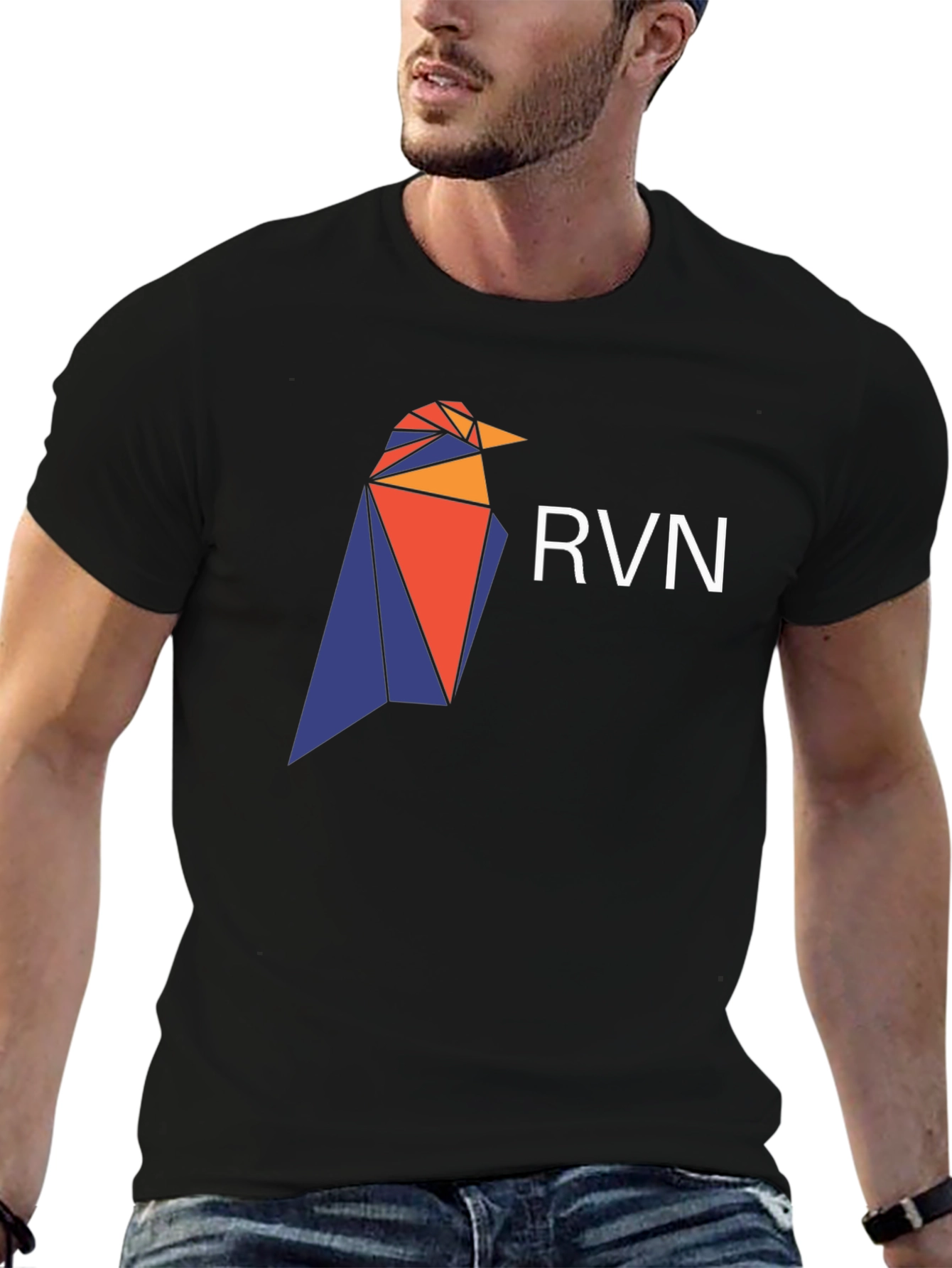 Geometric Raven T-Shirt - Crypto Design