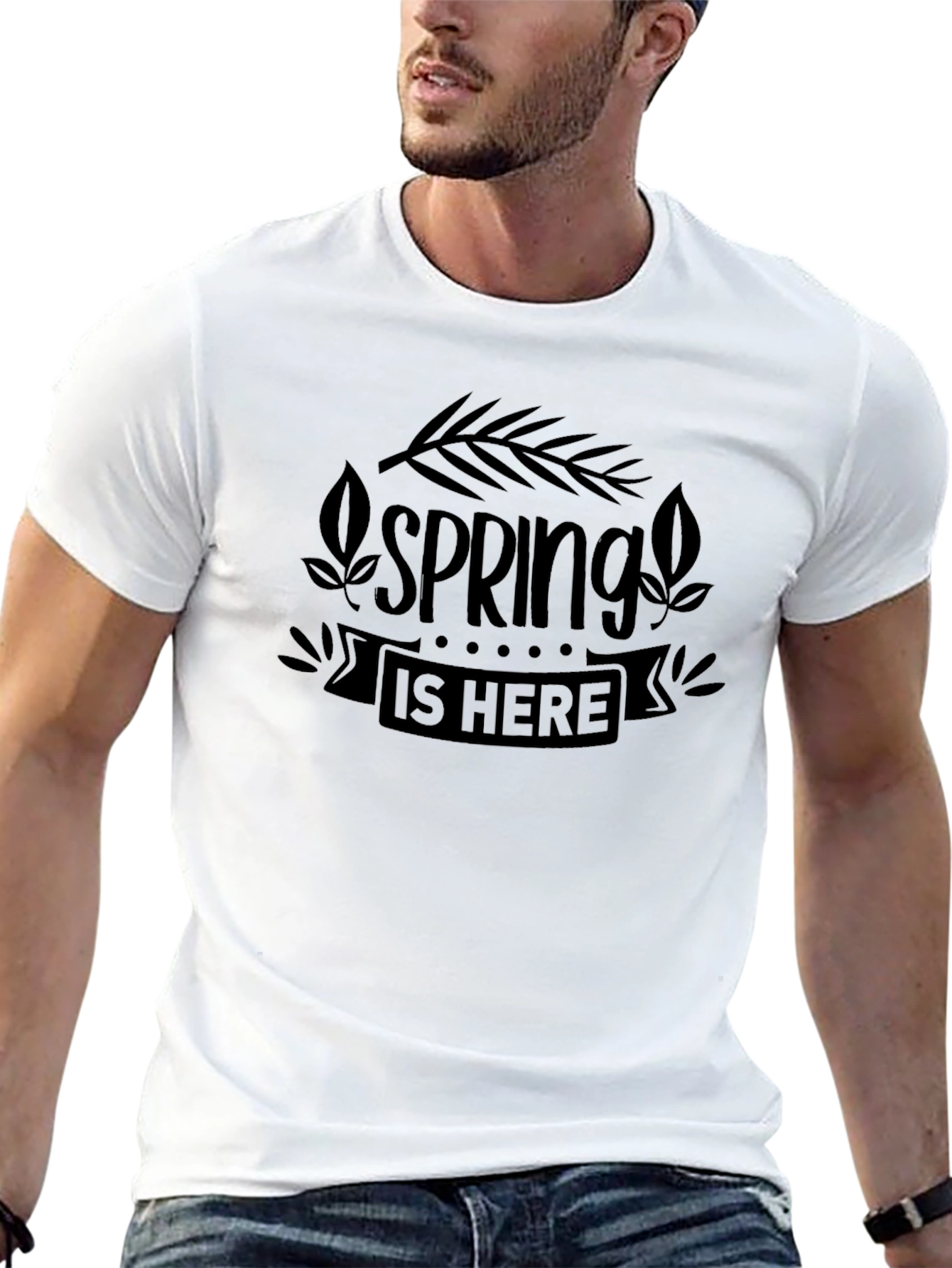Spring Is Here Graphic Tee - Black