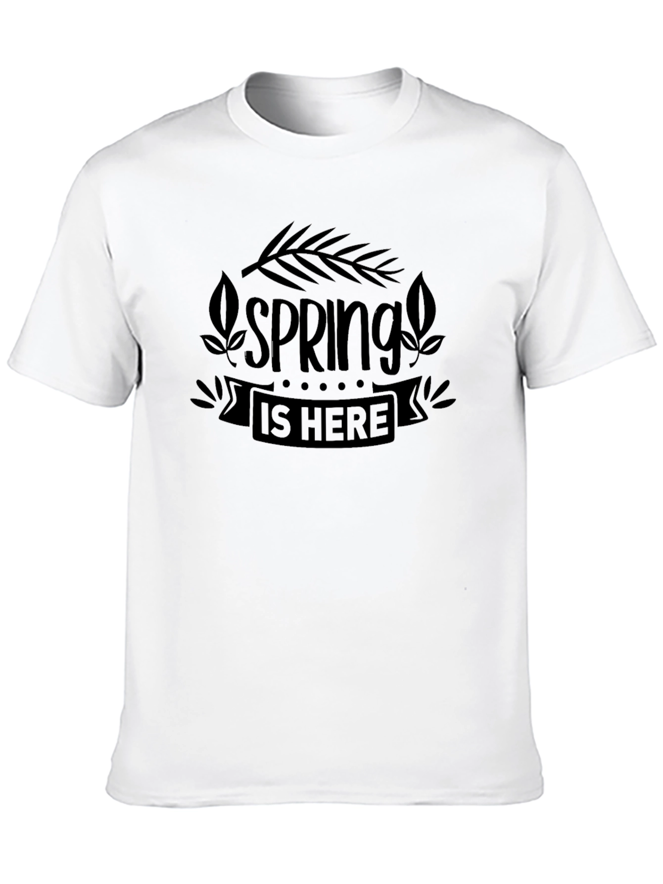 Spring Is Here Graphic Tee - Black