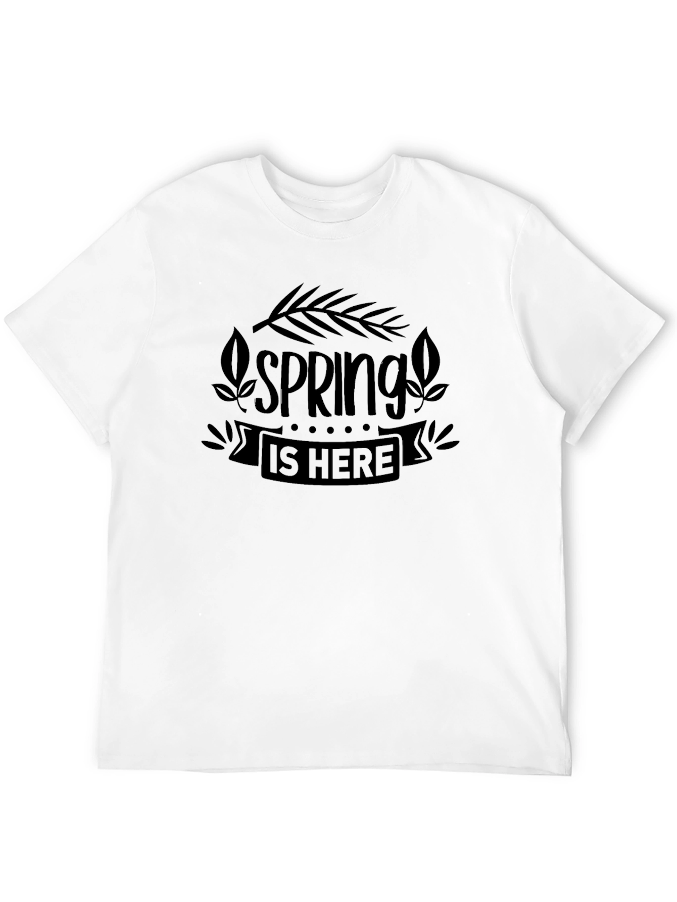 Spring Is Here Graphic Tee - Black
