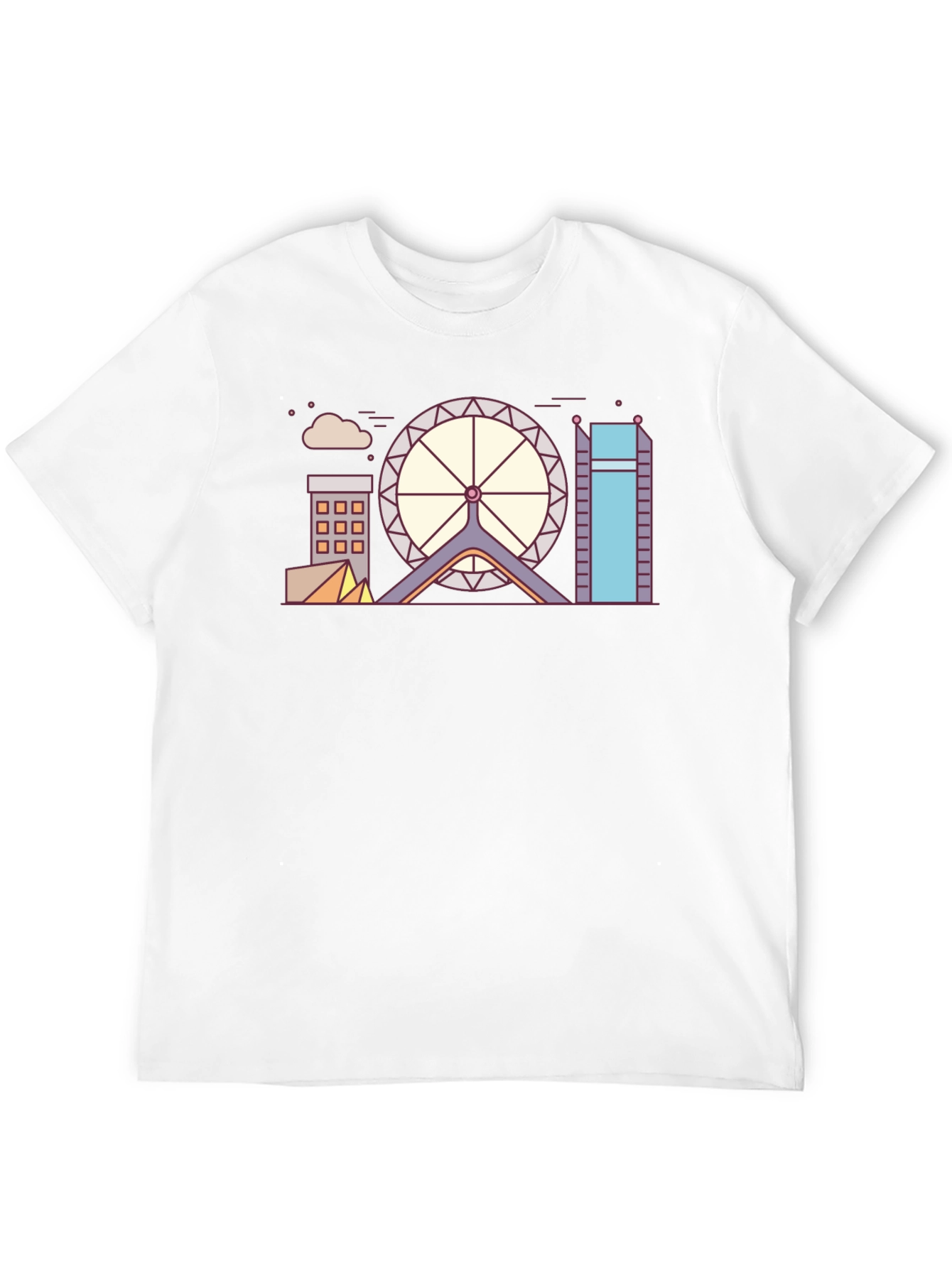 Geometric Cityscape Graphic Tee